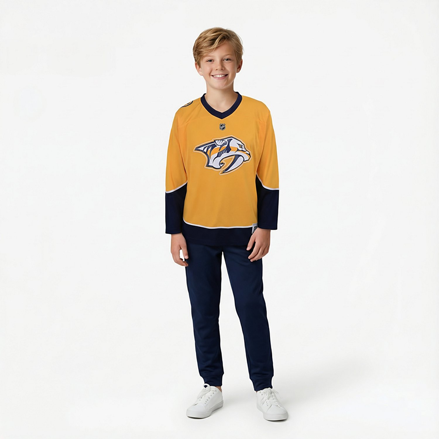 Outerstuff Boys' Nashville Predators Replica Home Team Hockey Jersey