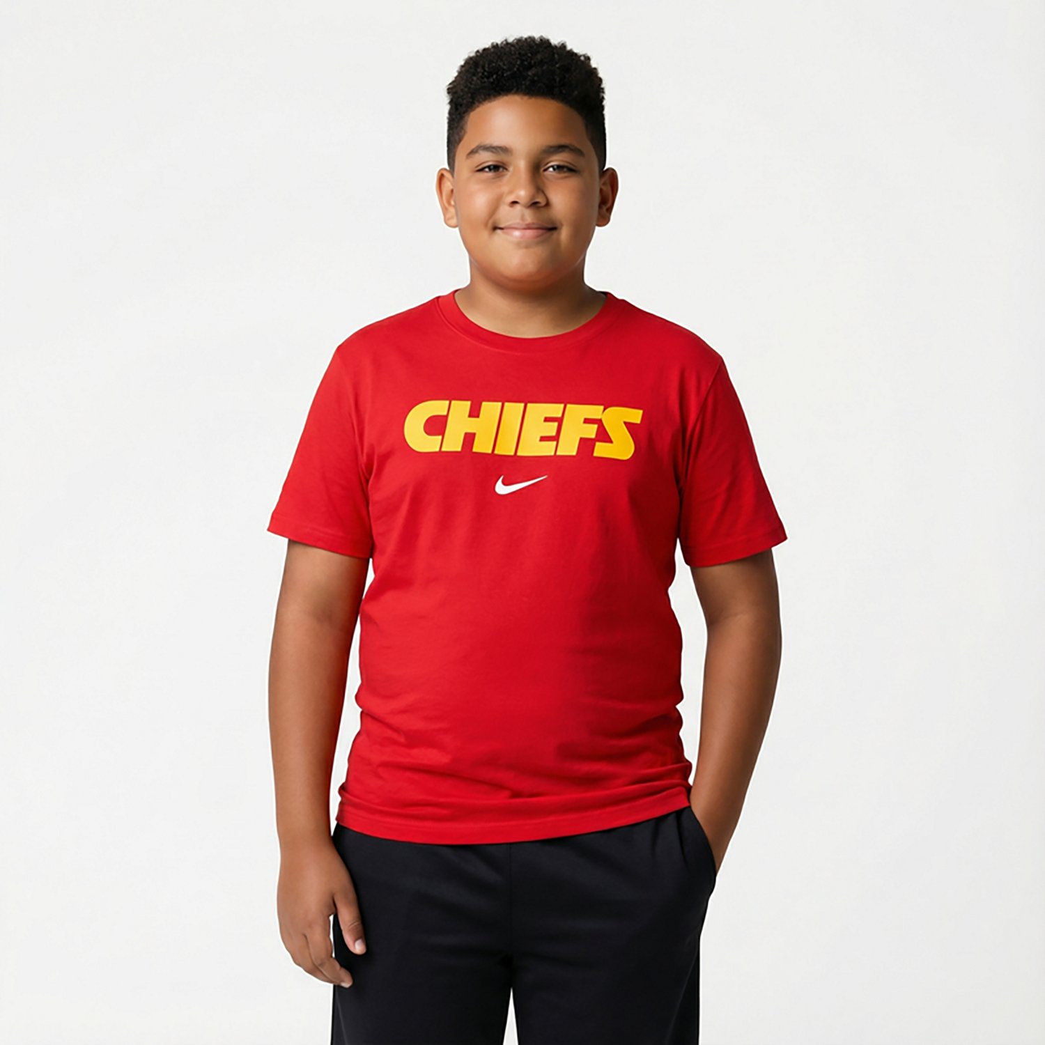 Nike Youth Kansas City Chiefs Team Wordmark Short Sleeve T-shirt