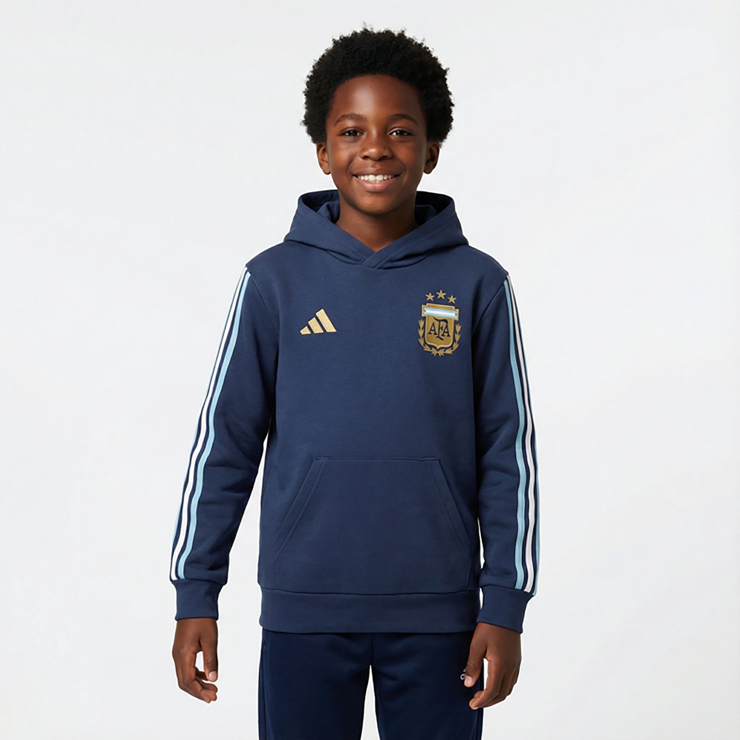 adidas Kids' Argentina 2026 World Cup DNA Fleece Hoodie - view number 2