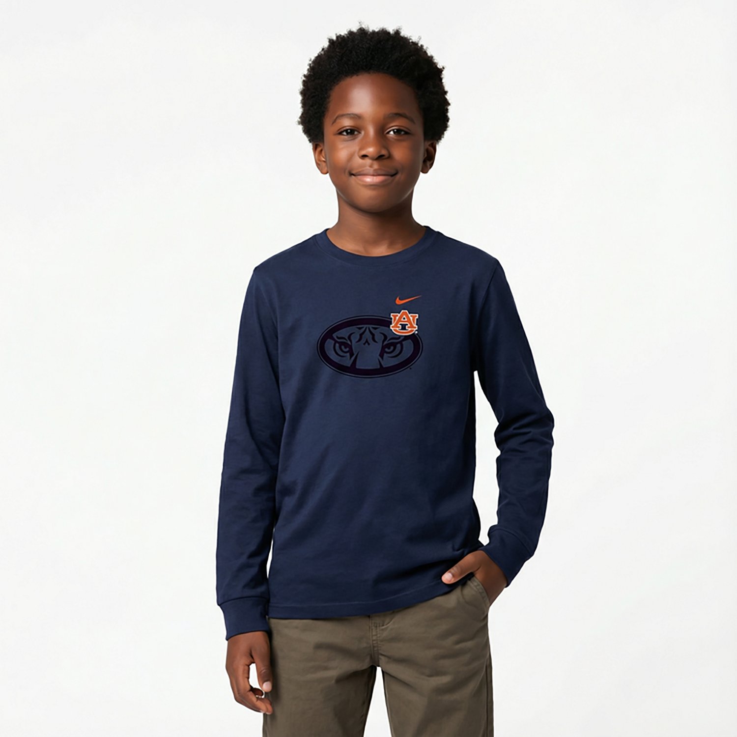 Nike Youth Auburn Mascot Logo Long Sleeve T-shirt - view number 2