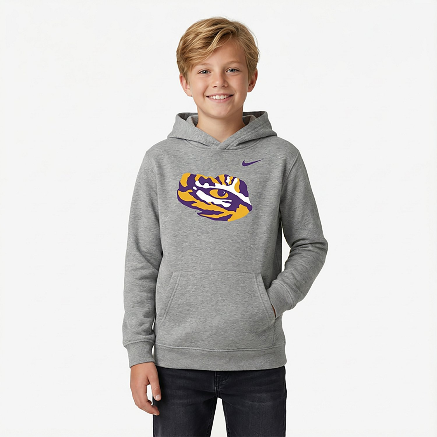 Nike Youth LSU Mascot Club Fleece Hoodie - view number 2