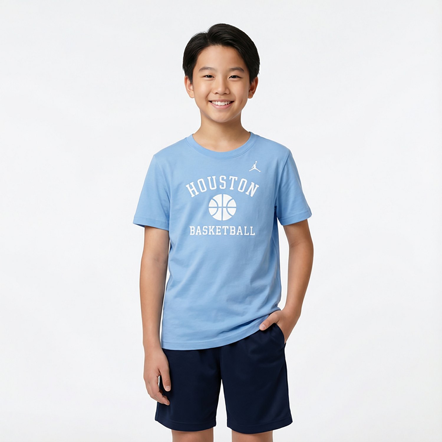 Jordan Boys’ University of Houston Blue Out Basketball Core Cotton T-shirt - view number 2