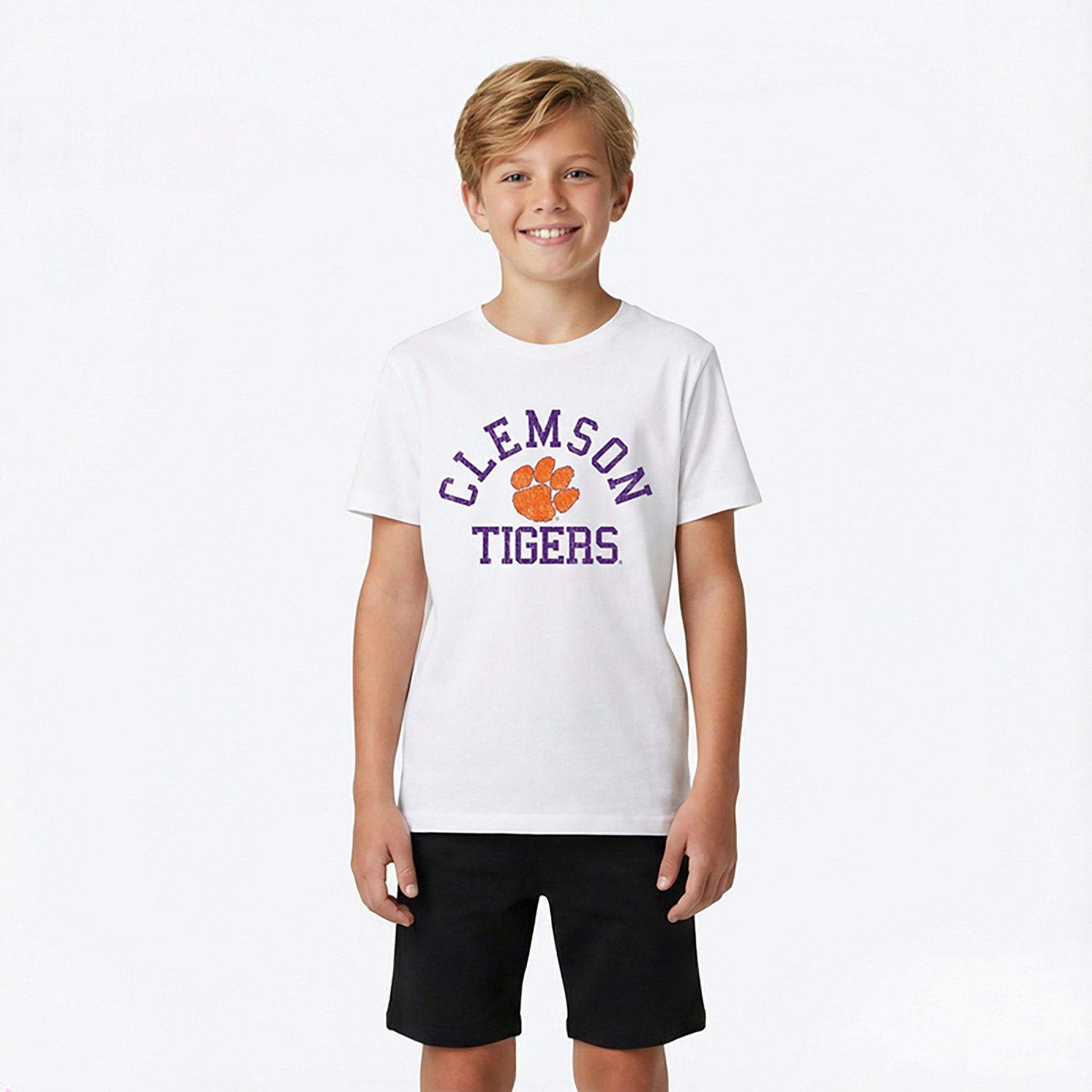 Wes & Willy Youth Clemson Arch Over Logo T-shirt - view number 2