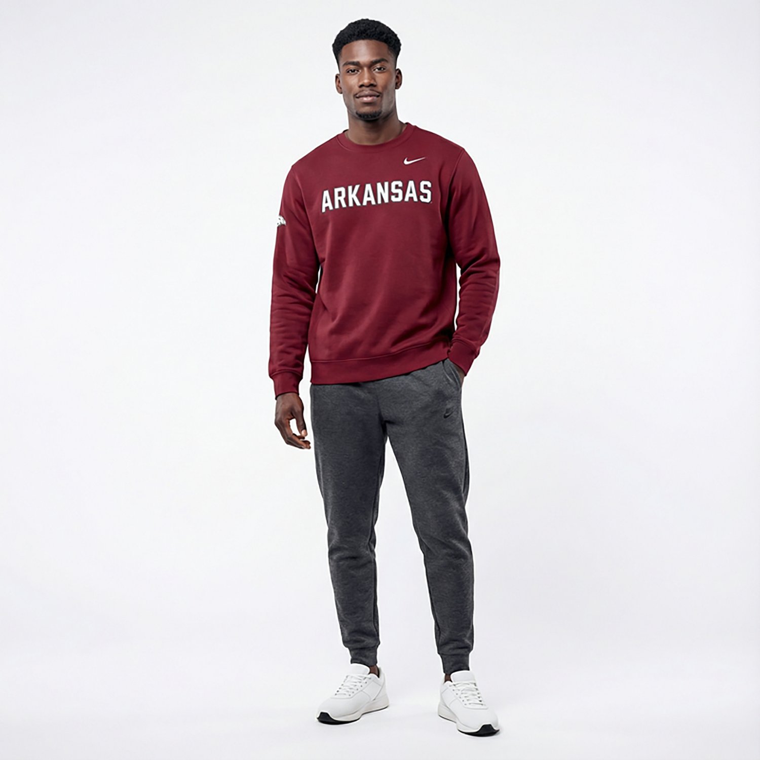 Nike Men's Arkansas Team Fleece Club Crew