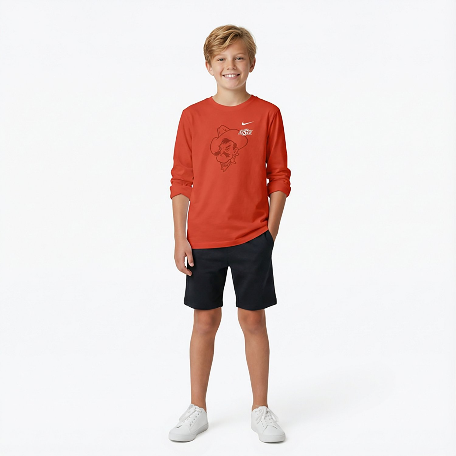 Nike Youth Oklahoma State Mascot Logo Long Sleeve T-shirt