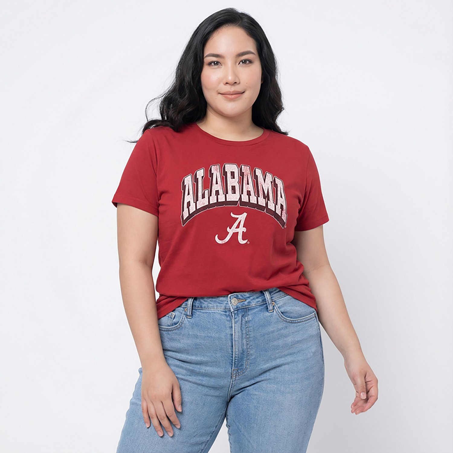 WILDCAT RETRO Women's Alabama Arch Shadow Boxy T-shirt - view number 2