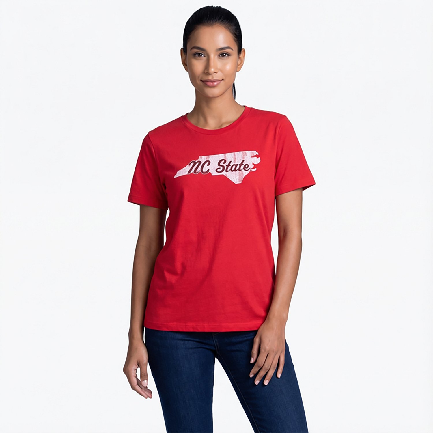 WILDCAT RETRO Women's NC State University State Script Meet and Greet T-shirt - view number 2