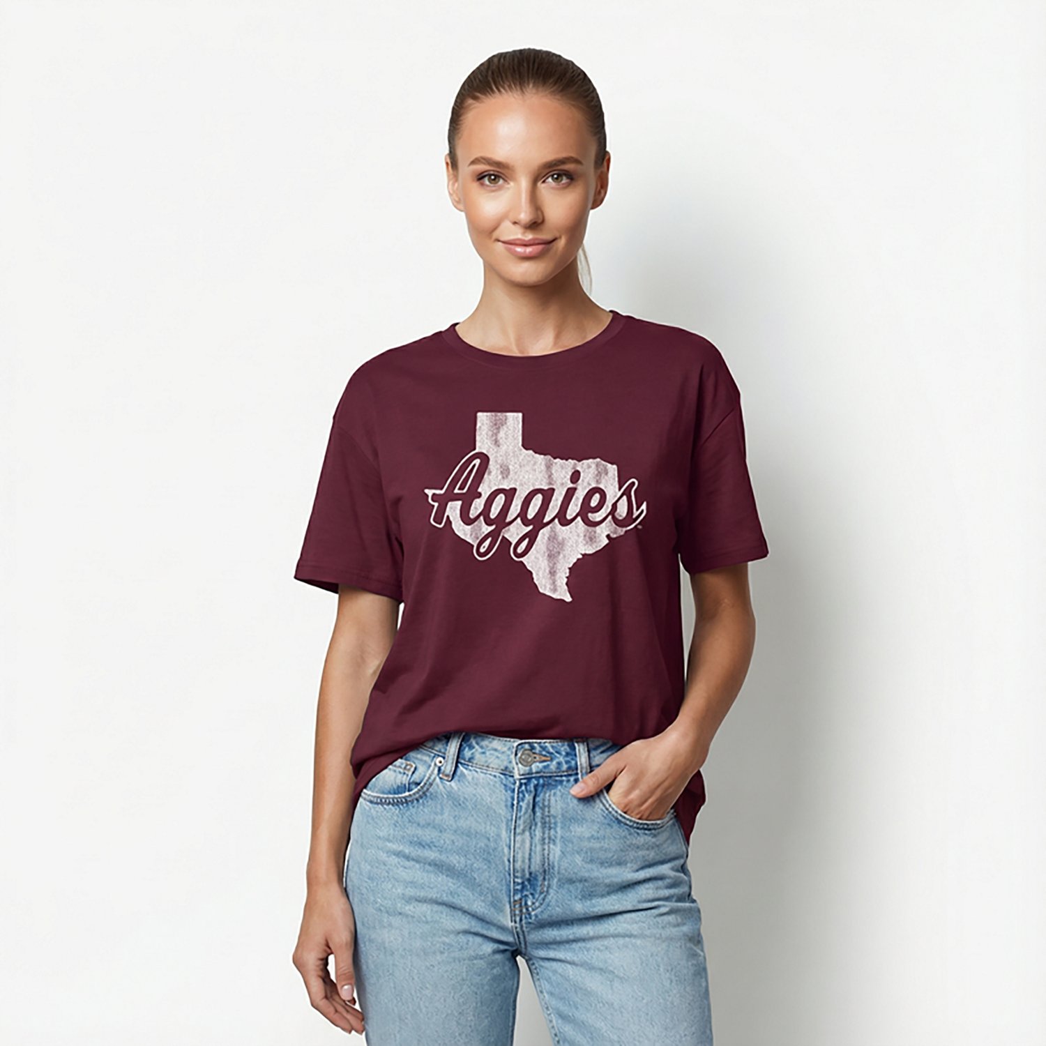 WILDCAT RETRO Women's Texas A&M State Script Meet and Greet T-shirt - view number 2