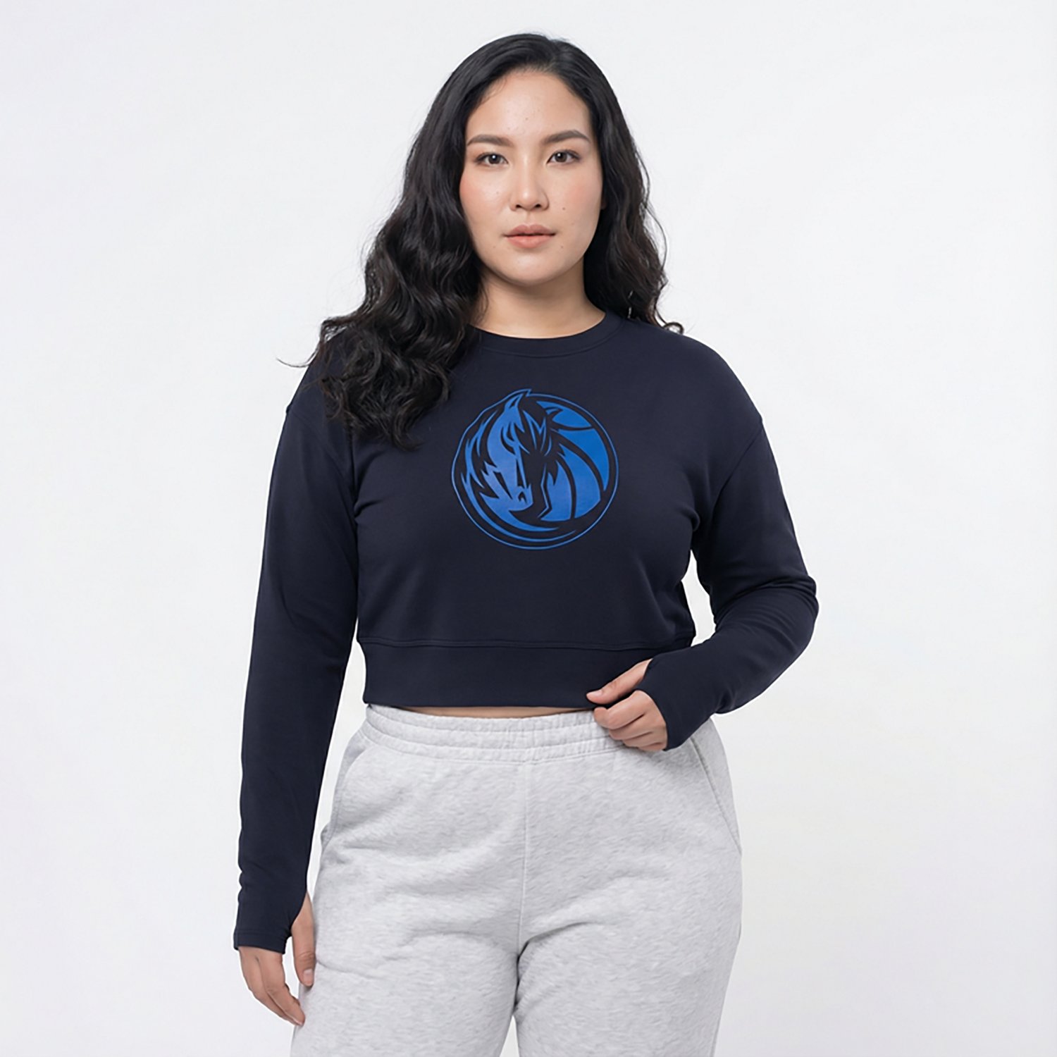 Concepts Sport Women's Mavericks Darby Long Sleeve Crop Top - view number 2