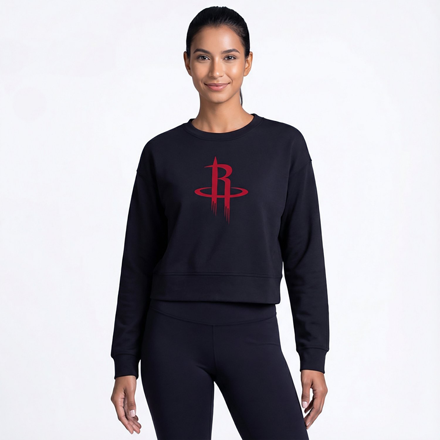 Concepts Sport Women's Rockets Darby Long Sleeve Crop Top - view number 2