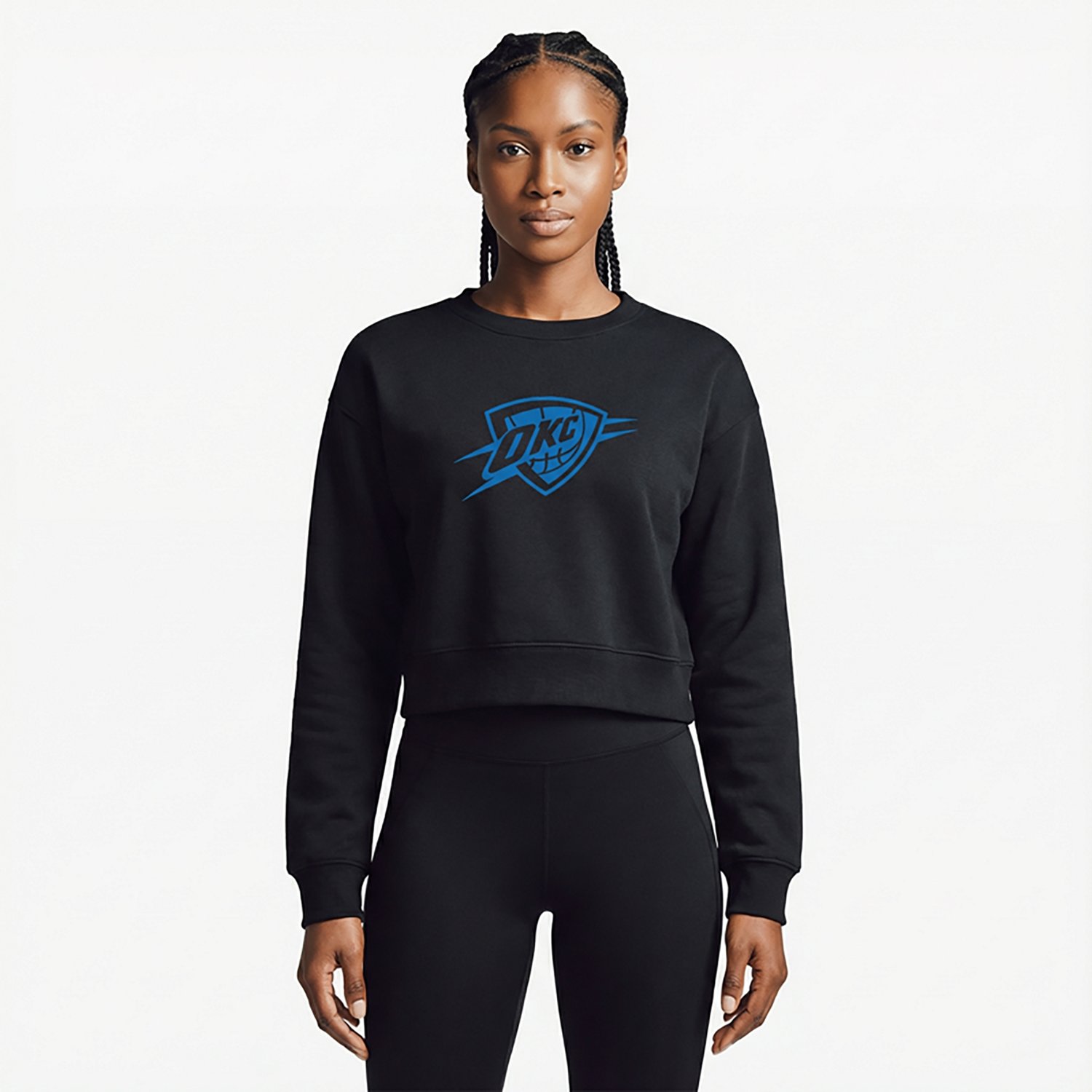 Concepts Sport Women's OKC Thunder Darby Long Sleeve Crop Top - view number 2