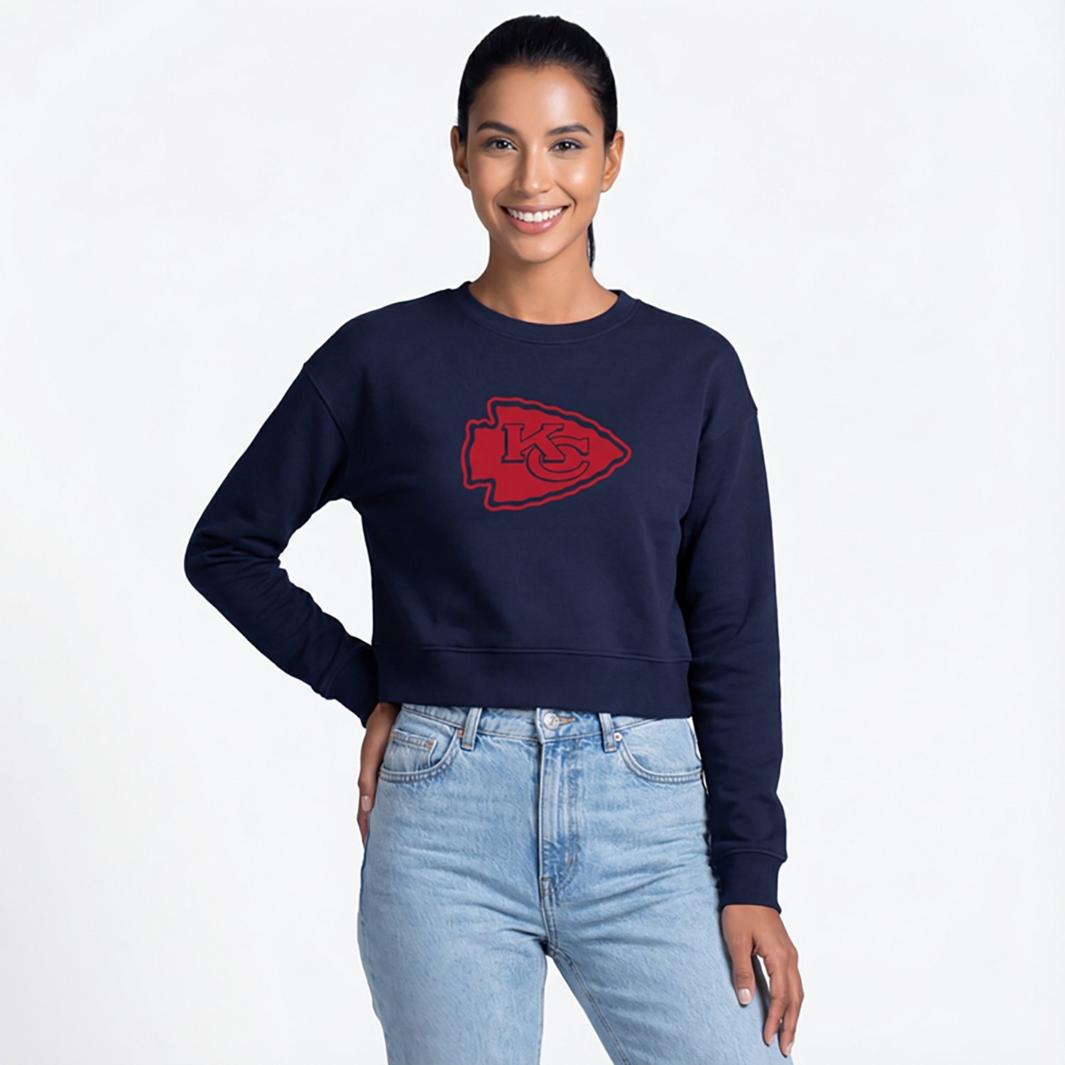Concepts Sport Women's Chiefs Darby Long Sleeve Crop Top - view number 2