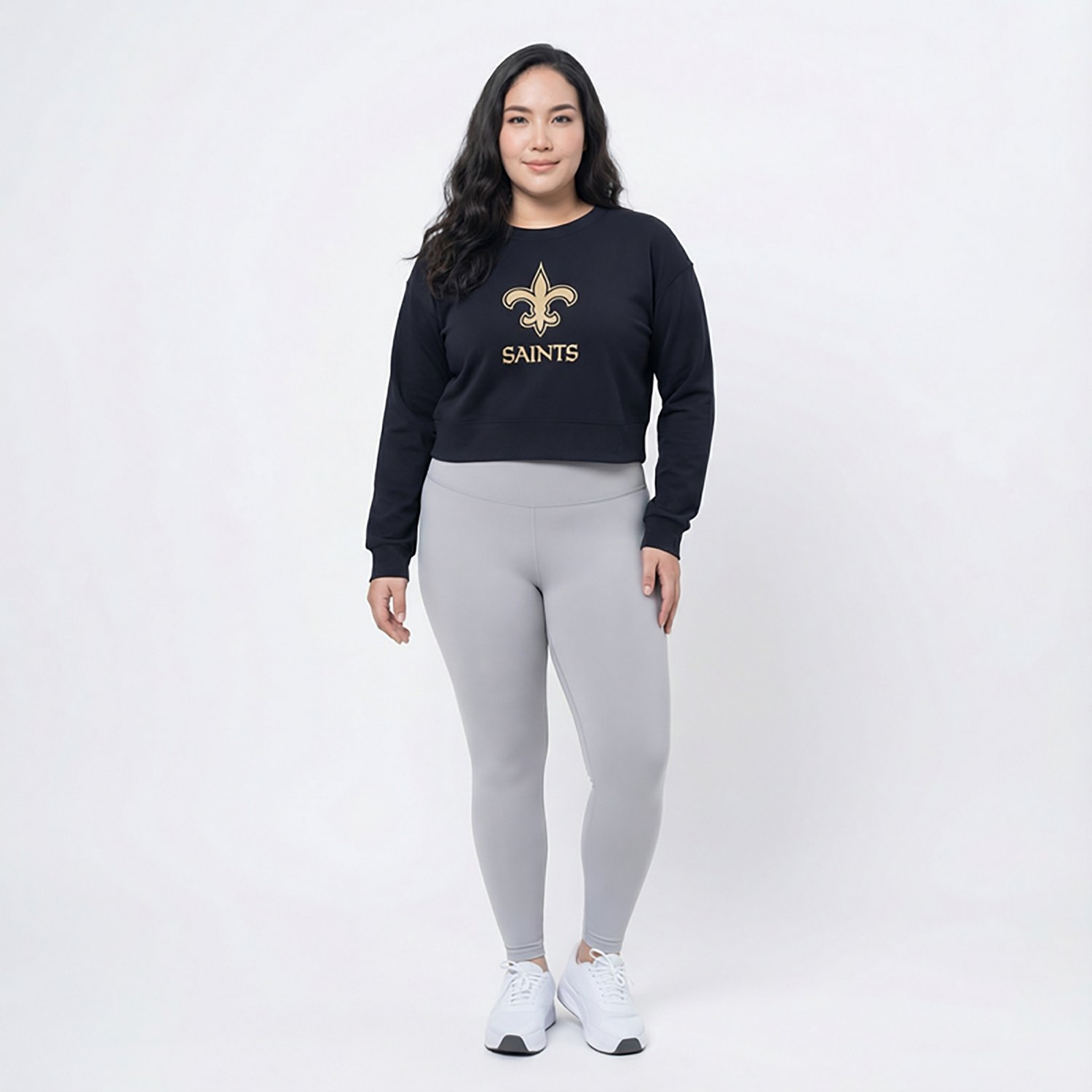 Concepts Sport Women's Saints Darby Long Sleeve Crop Top
