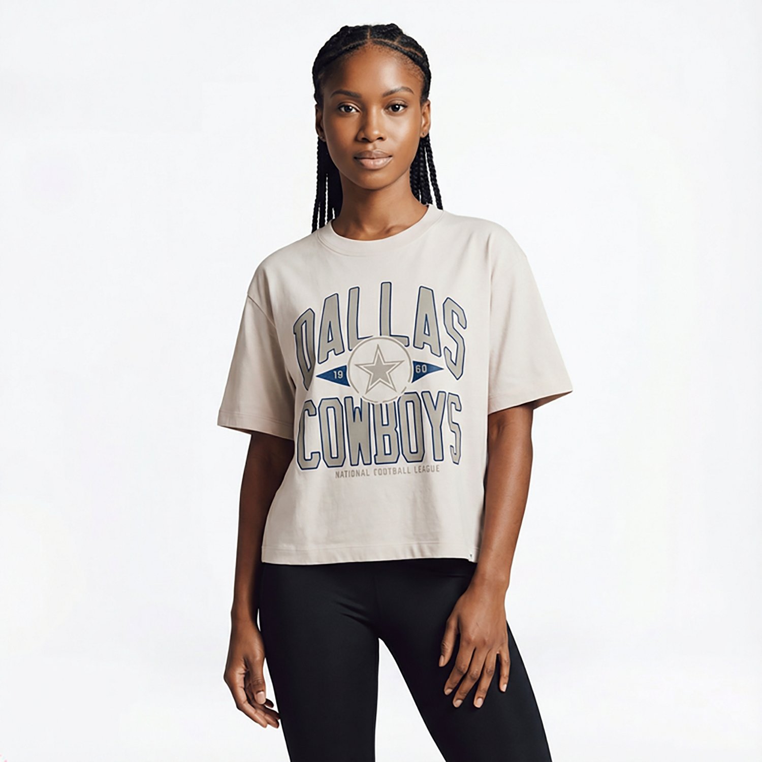 '47 Women's Dallas Cowboys Windthrow Ravine Crop Graphic T-shirt - view number 2