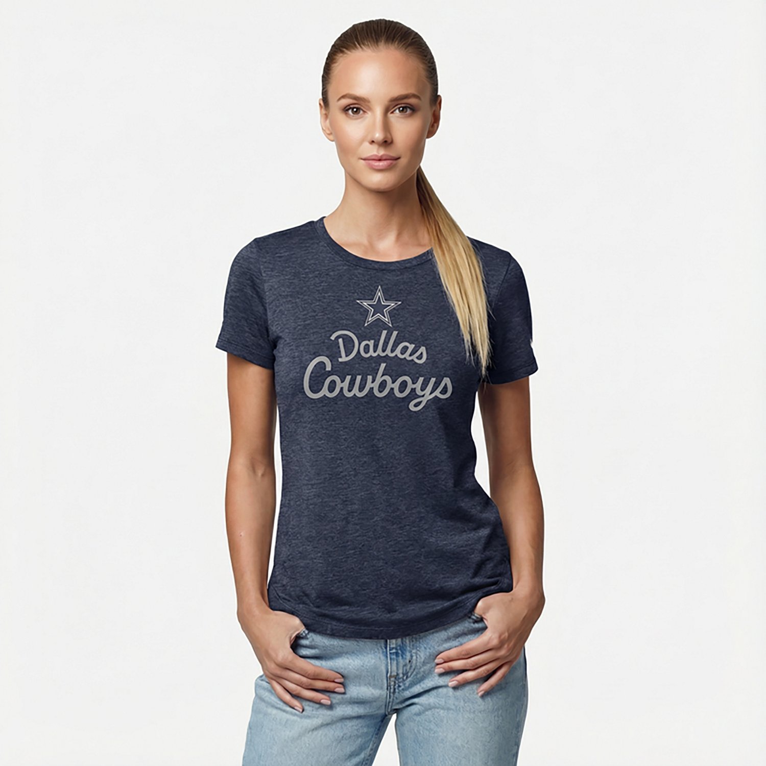 Nike Women's Dallas Cowboys Tri-Blend Fashion Graphic T-shirt - view number 2