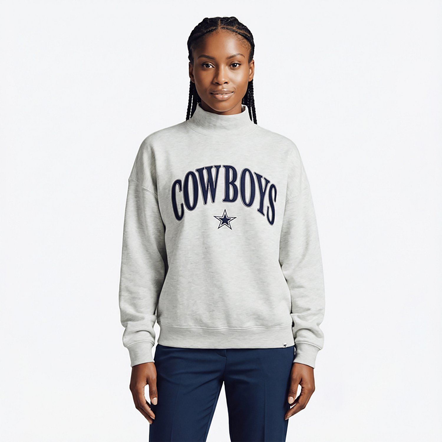 47 Brand Women's Dallas Cowboys Vantage Mock Neck Long Sleeve T-shirt - view number 2