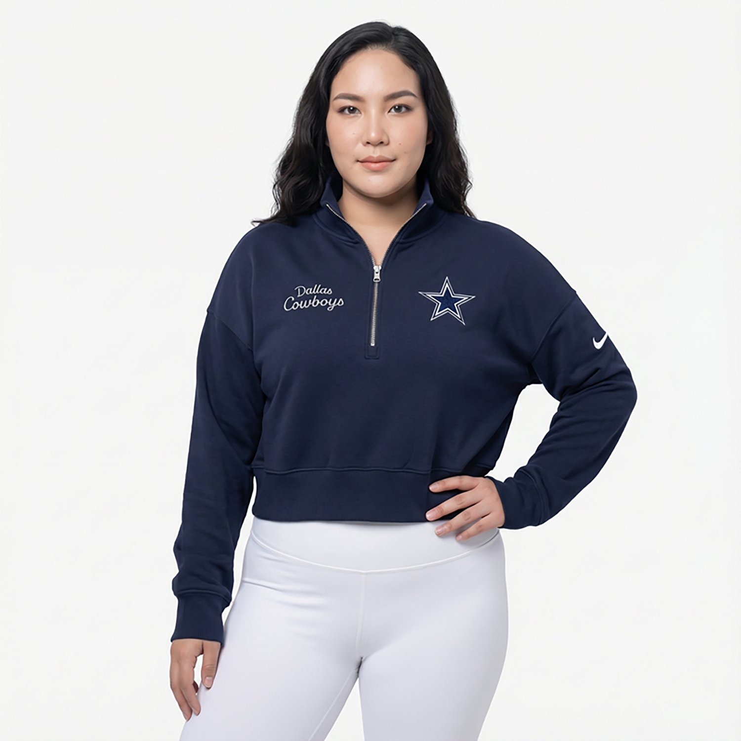 Nike Women's Dallas Cowboys Phoenix 1/4-Zip Top - view number 2