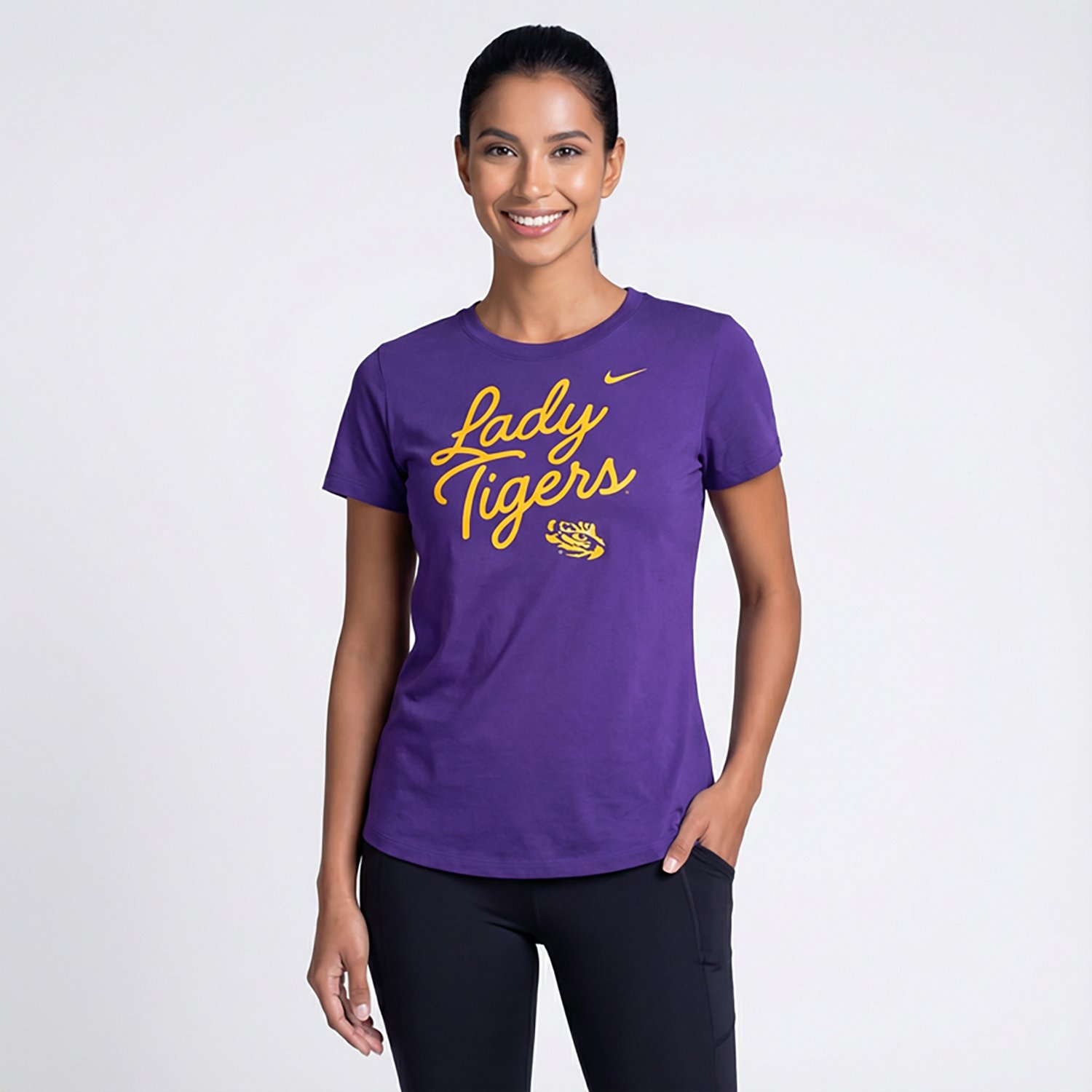 Nike Women's LSU Script Over Logo T-shirt - view number 2