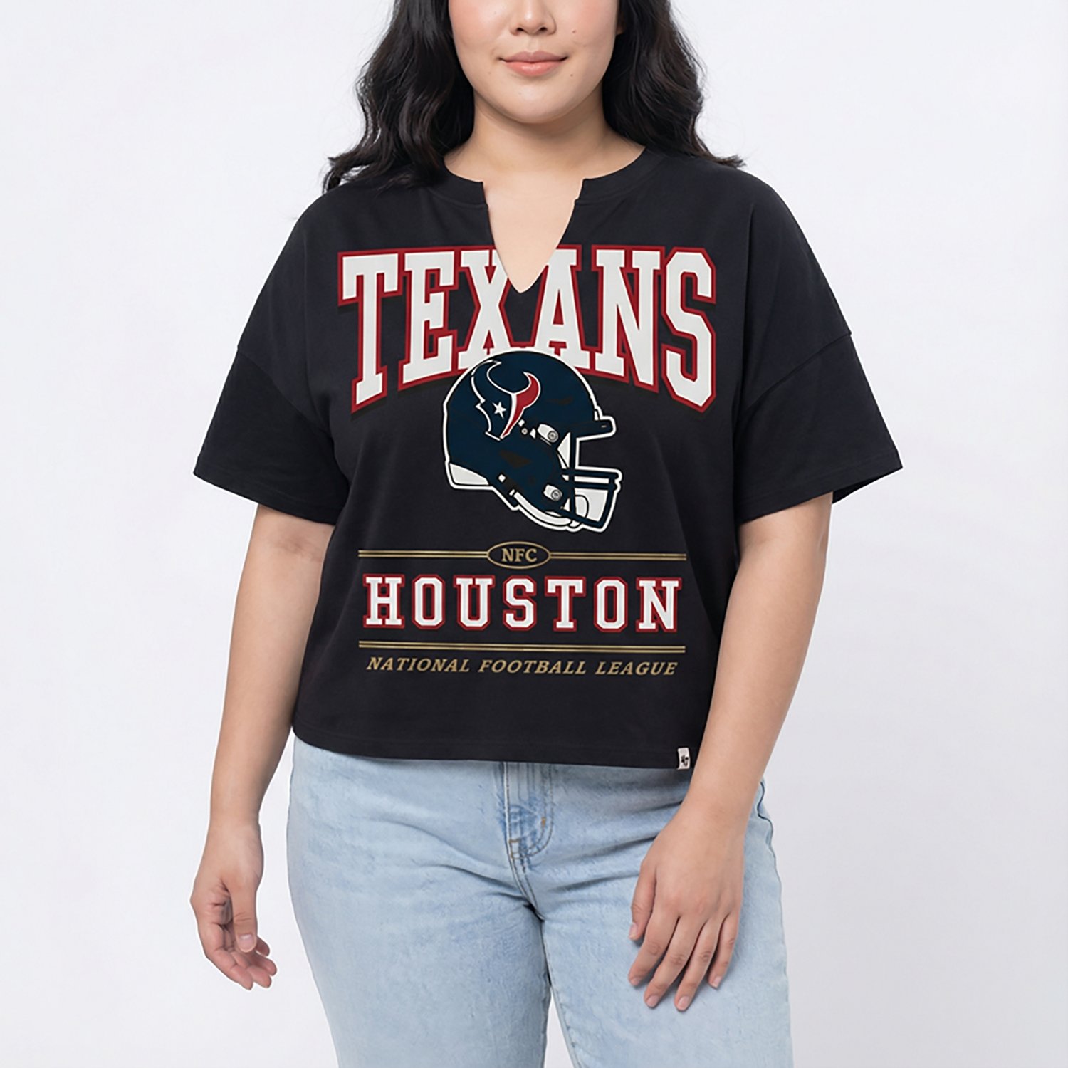 47 Women's Texans Elation Oversize Notch Neck T-shirt - view number 2