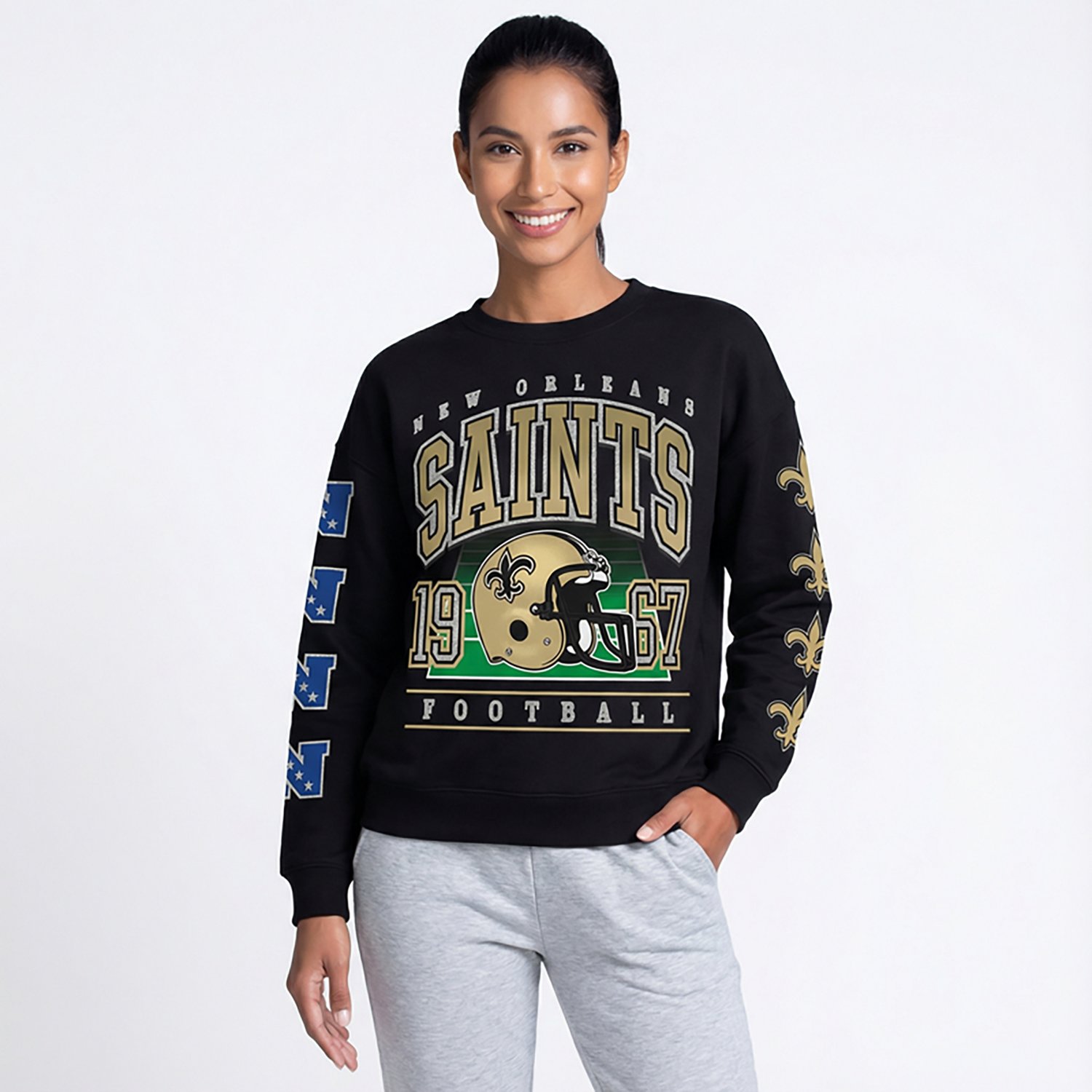 47 Women's Saints Go Big Oversize Long Sleeve Crew Sweatshirt - view number 2