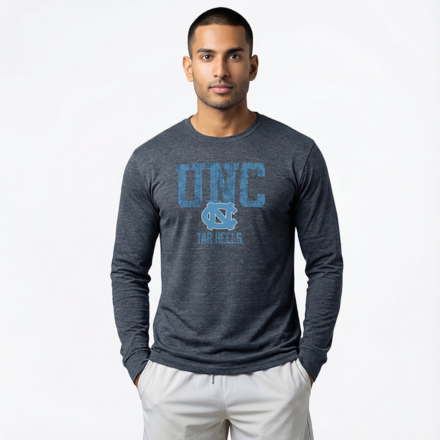 Champion Men's UNC School Initials Over Mascot Triumph Long Sleeve T-shirt - view number 2