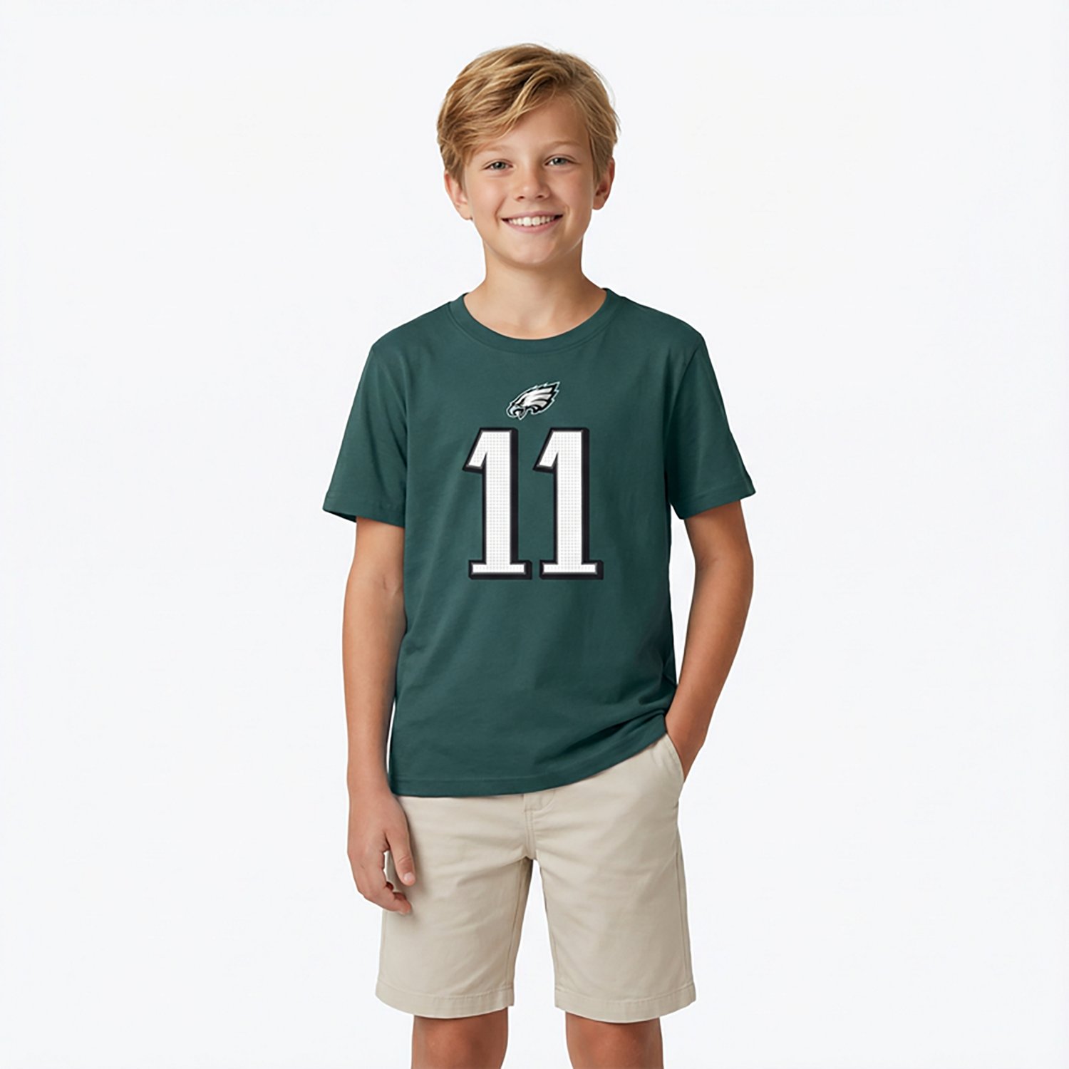 Nike Boys' Eagles A.J. Brown Fuse N&N T-shirt - view number 2