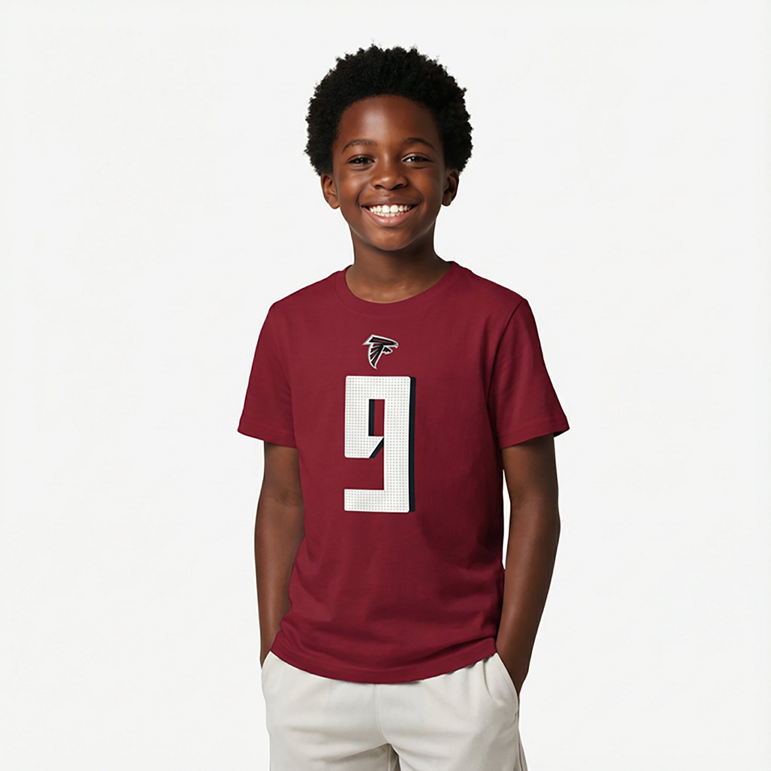 Nike Boys' Atlanta Falcons Michael Penix Jr. #9 Fuse Graphic T-shirt - view number 2