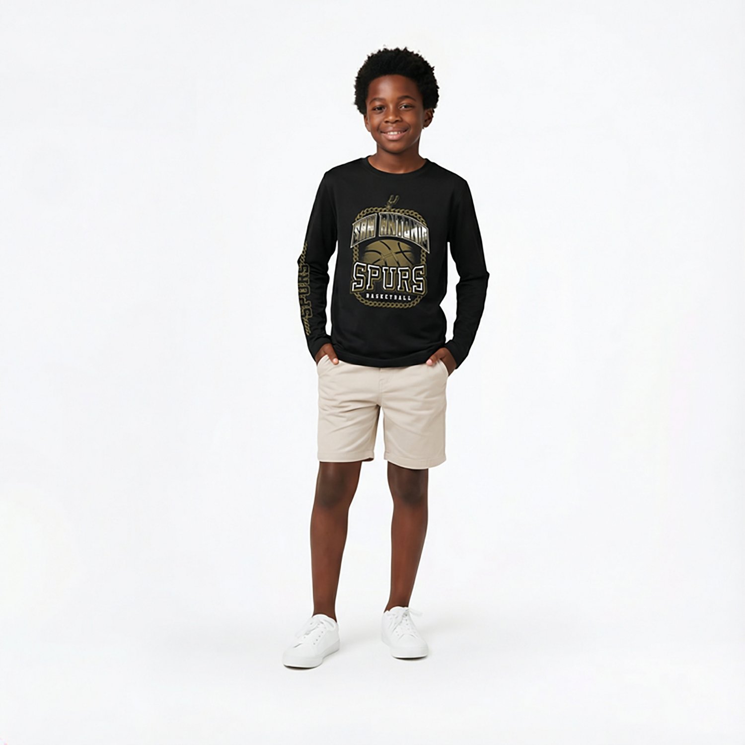 Outerstuff Youth Spurs Gold Star Long Sleeve T-shirt