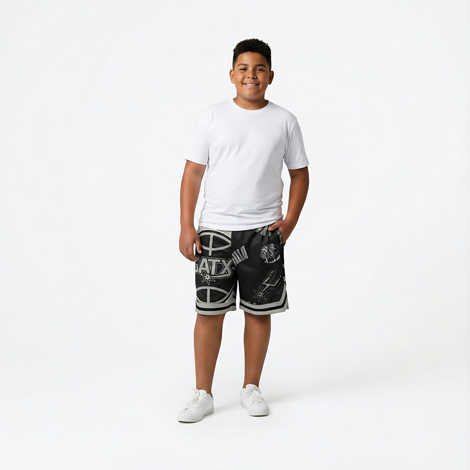 Outerstuff Kids' San Antonio Spurs Alley Oop Baller Shorts 6 in.