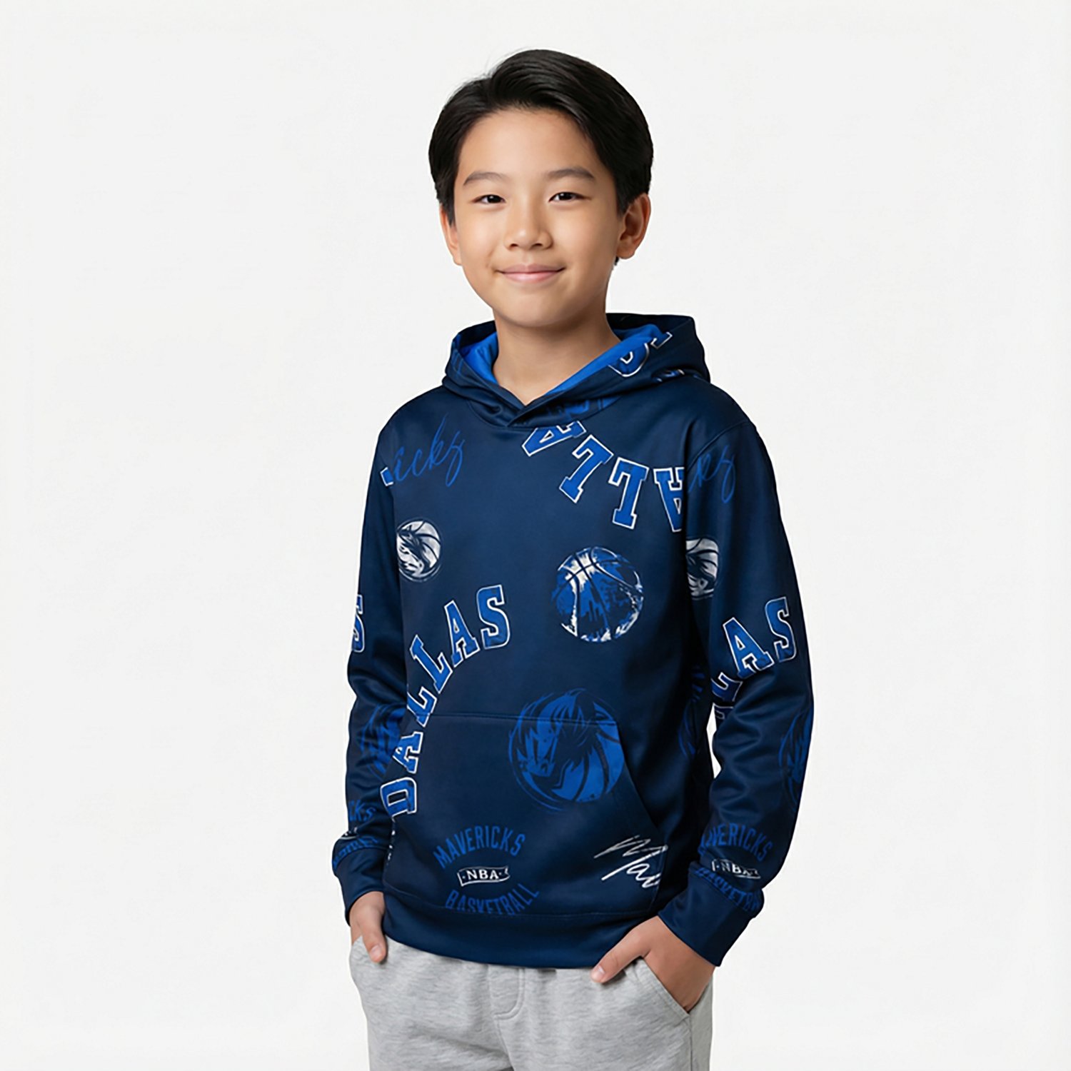 Outerstuff Youth's Dallas Mavericks Moving Violation Sublimated Pullover Hoodie - view number 2