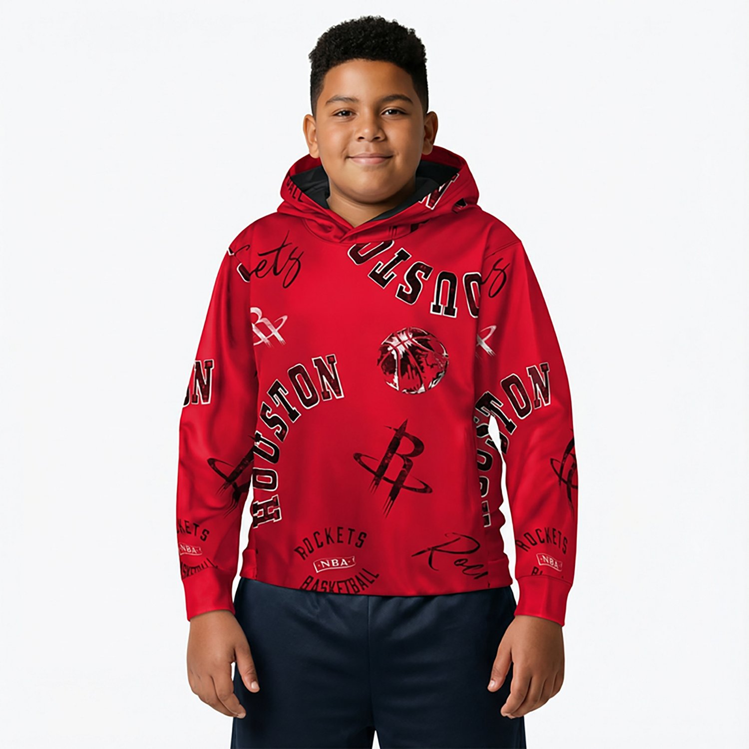 Outerstuff Youth's Houston Rockets Moving Violation Sublimated Pullover Hoodie - view number 2