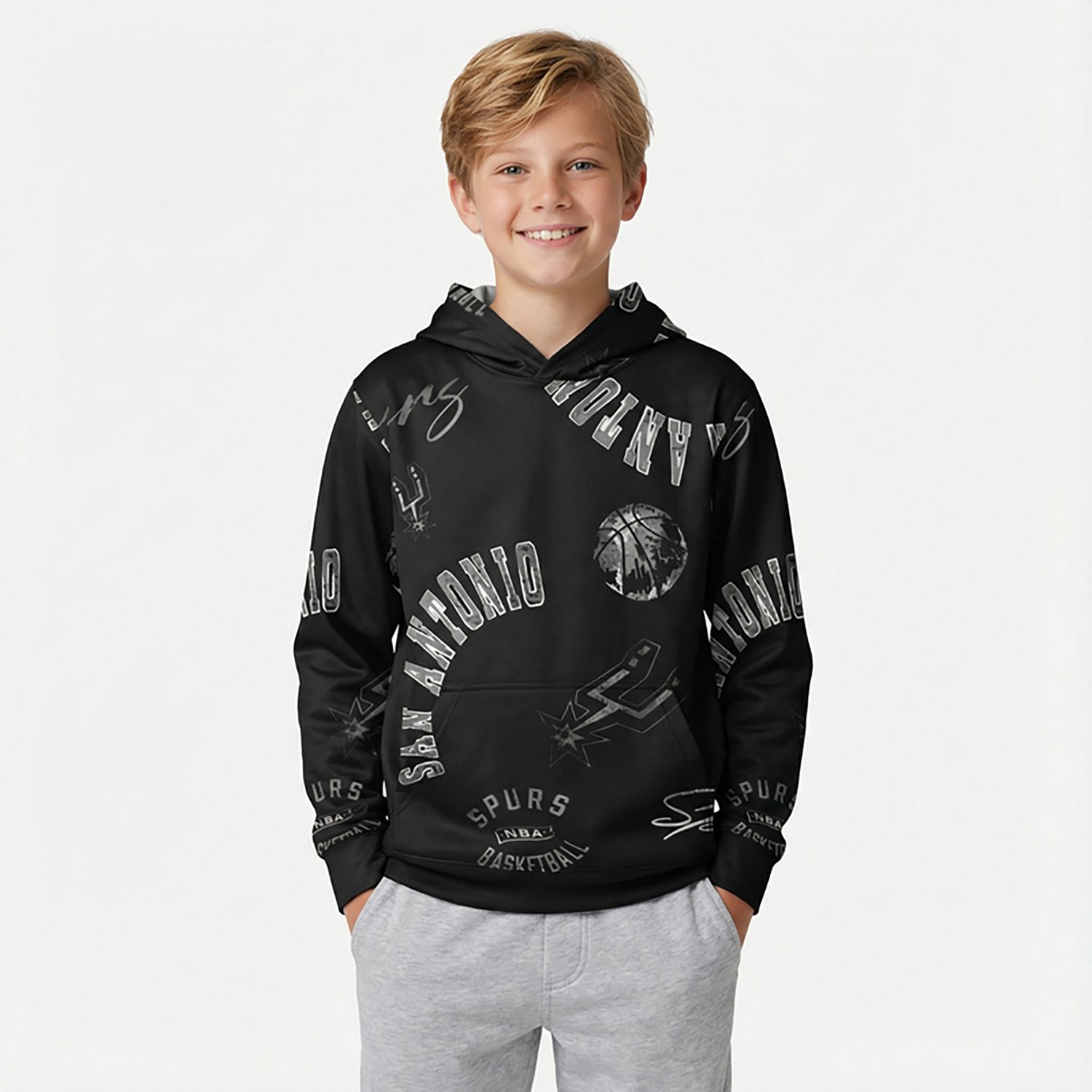 Outerstuff Youth's San Antonio Spurs Moving Violation Sublimated Pullover Hoodie - view number 2