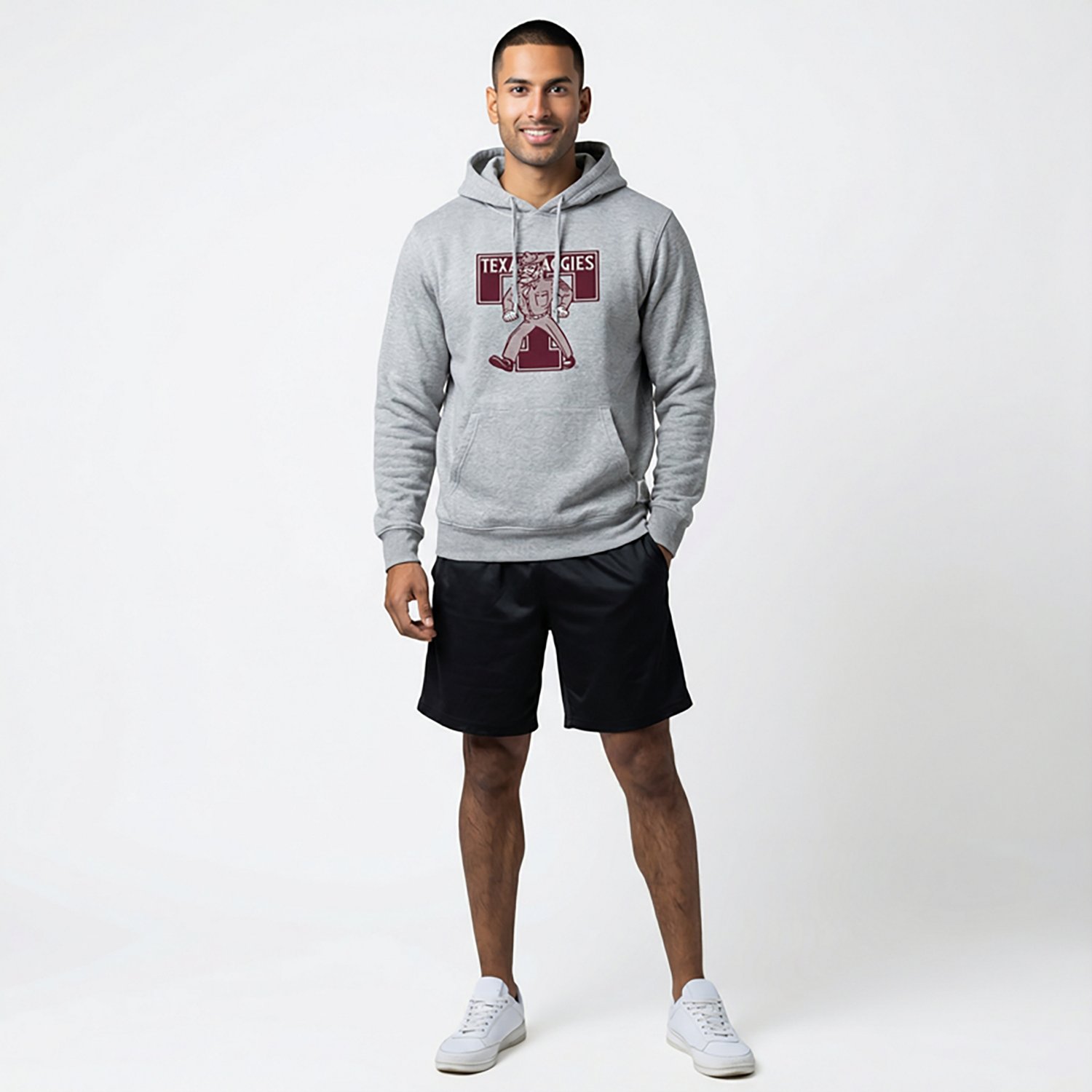 WILDCAT RETRO Men's Texas A&M Aggies Sarge Mascot Tackle Twill Hoodie