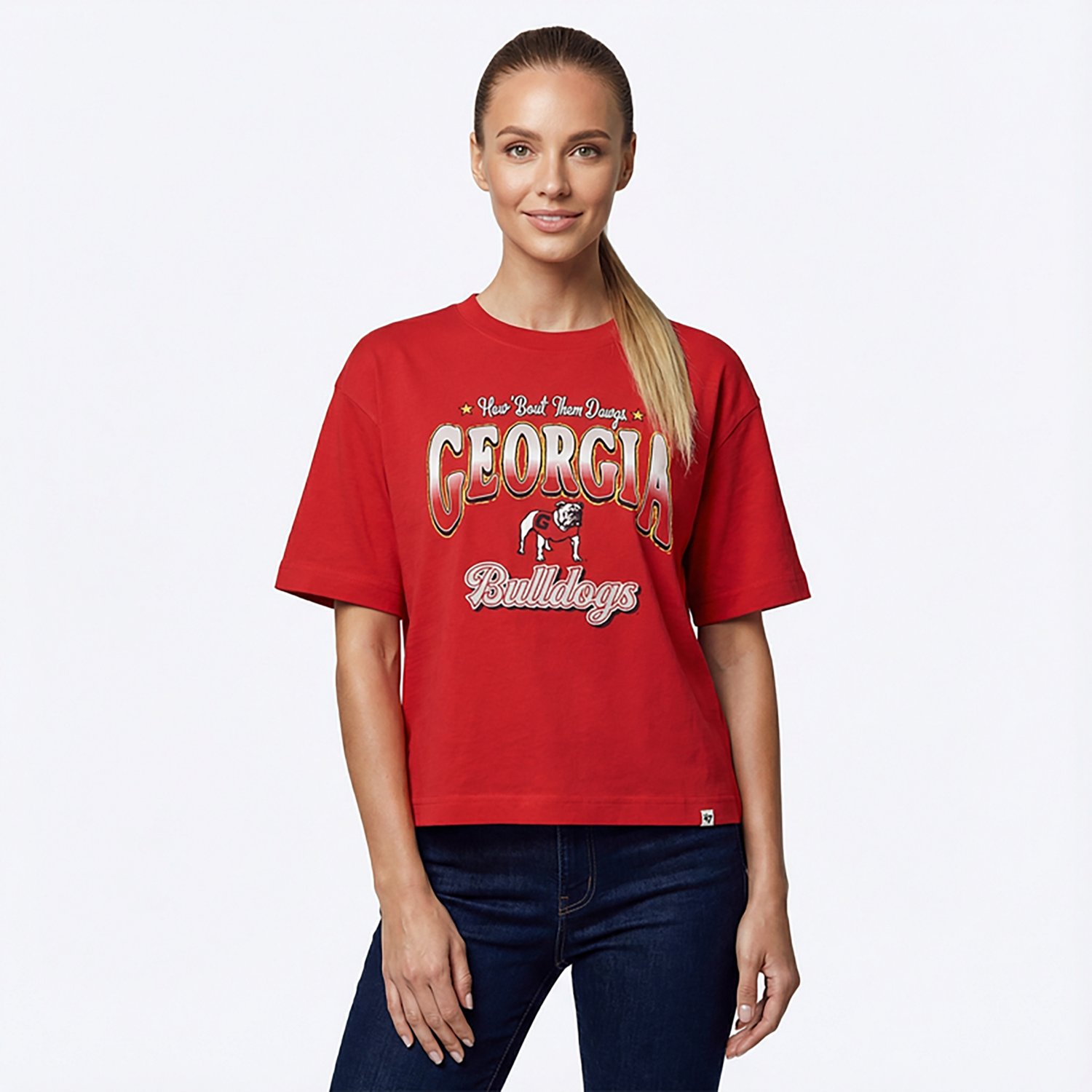 '47 Women's Georgia Bulldogs Vibe Check Reed City Boxy Short Sleeve T-shirt - view number 2