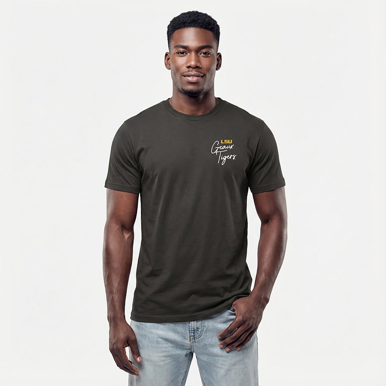 Image One Men's LSU Mardi Gras King DS T-shirt - view number 2