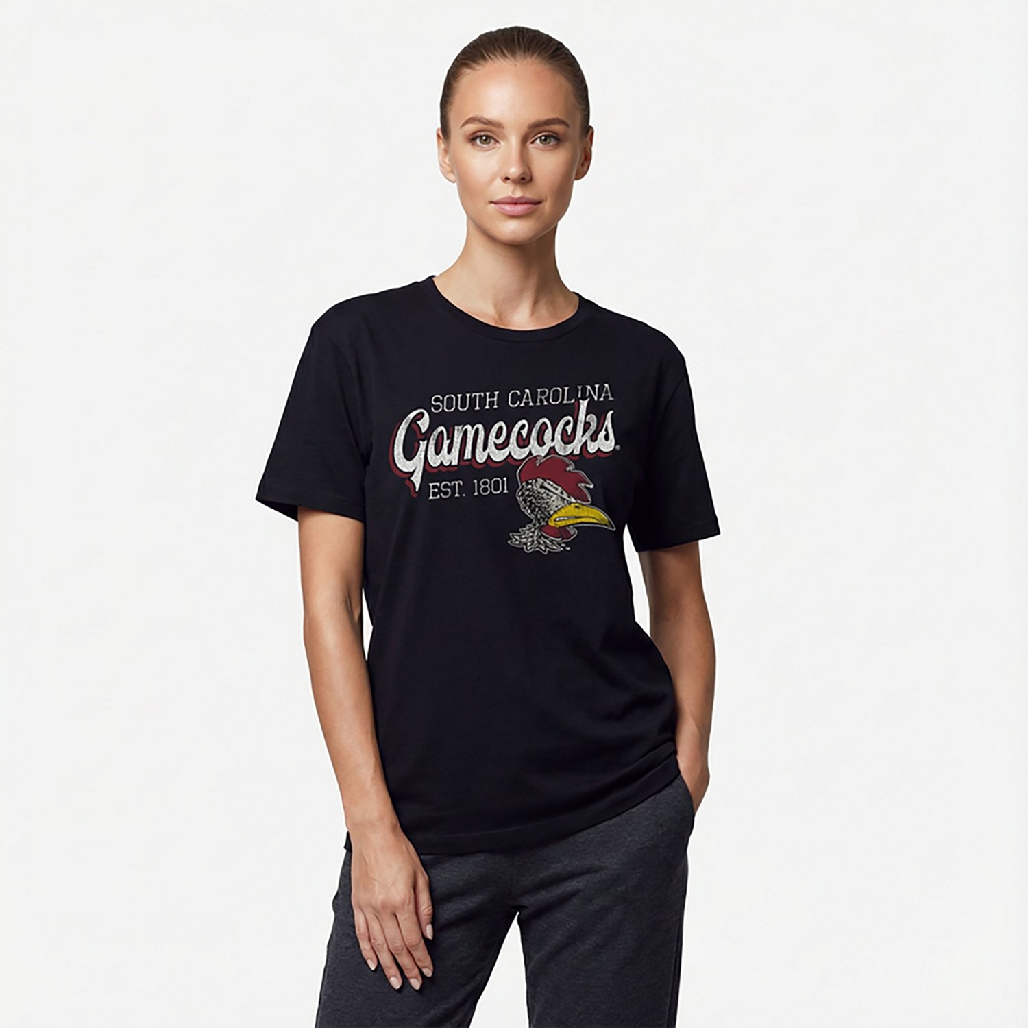 WILDCAT RETRO Women's South Carolina Script Boxy T-shirt - view number 2