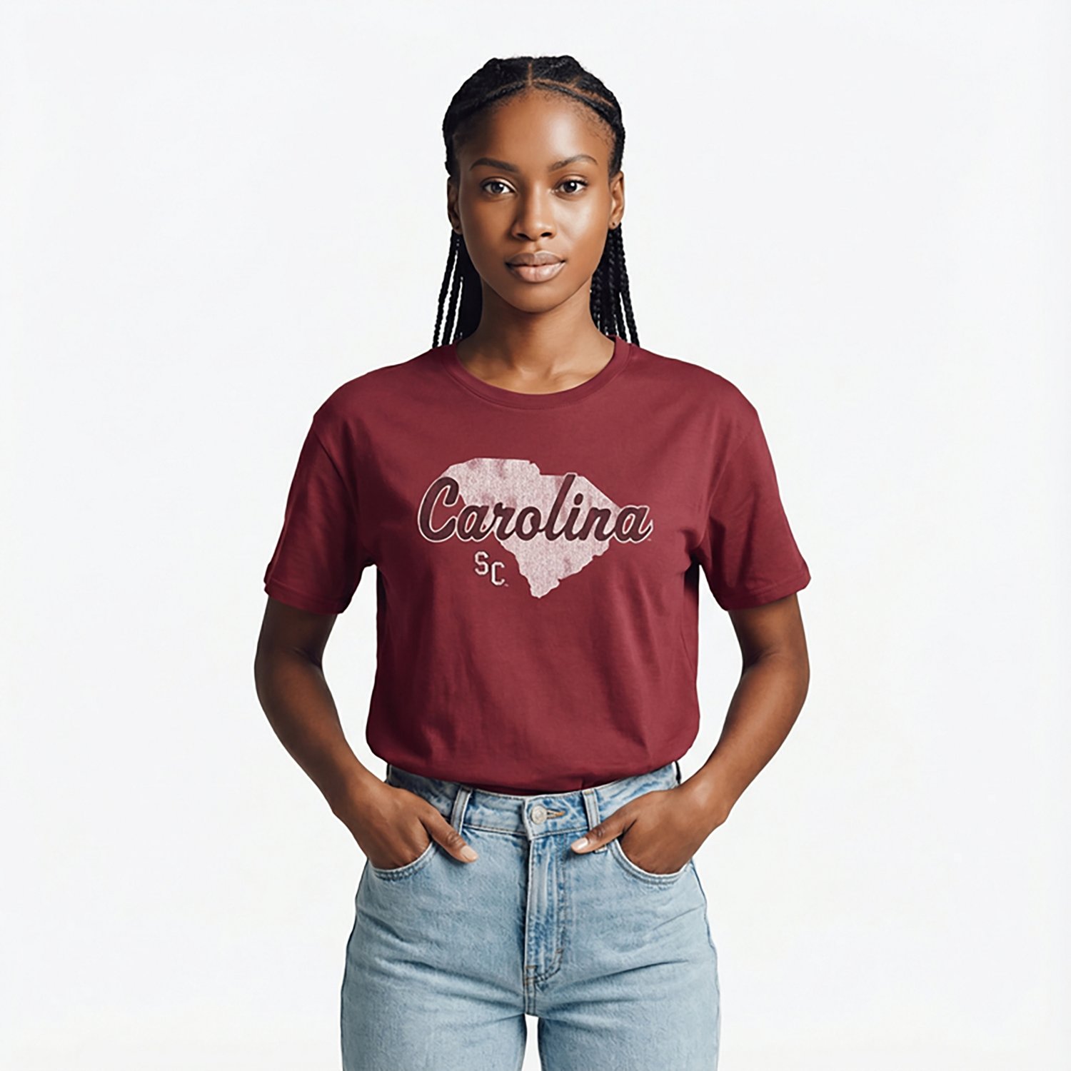 WILDCAT RETRO Women's South Carolina State Script with Initials Meet and Greet T-shirt - view number 2