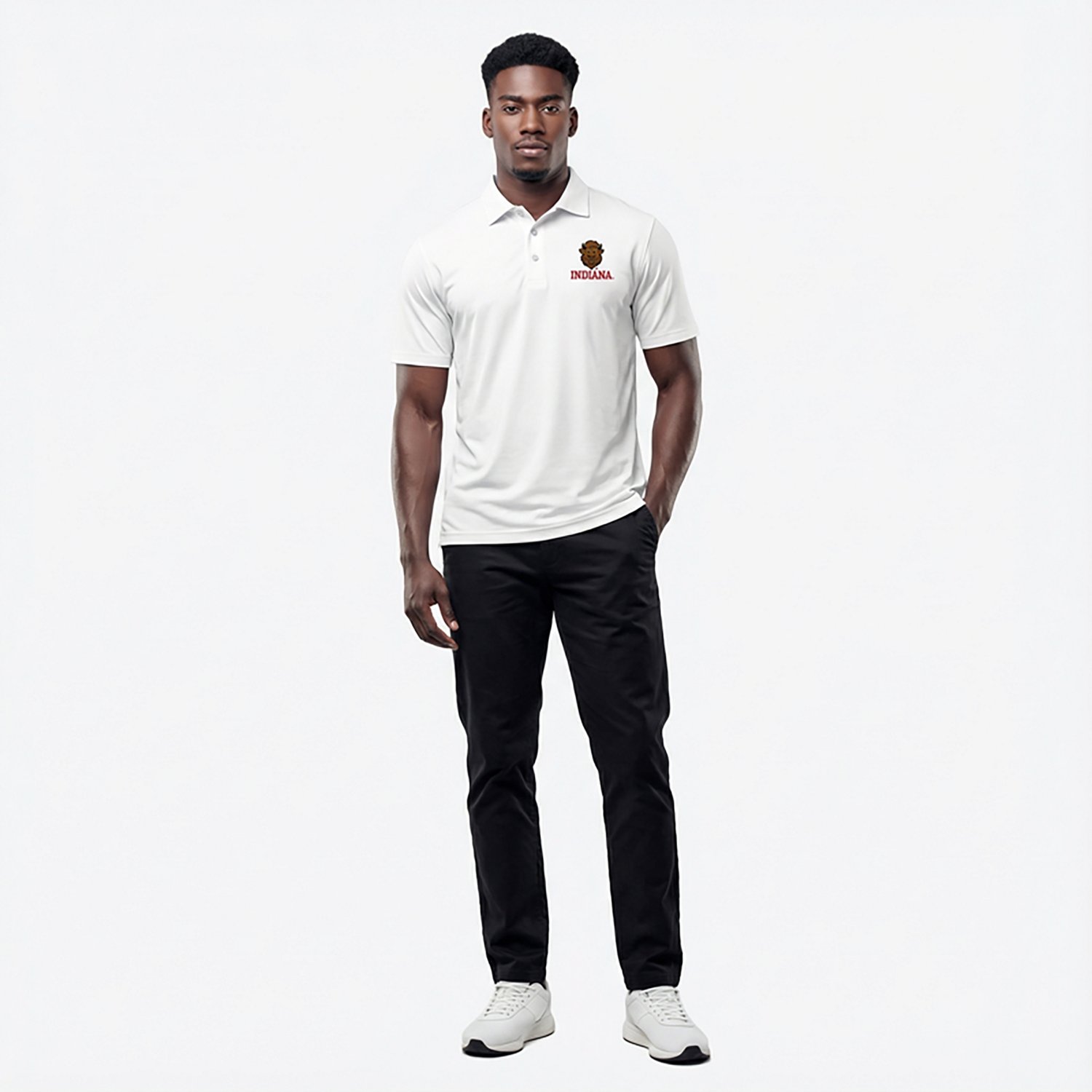 adidas Men's Indiana University Hoosiers Stadium Coaches Polo Shirt