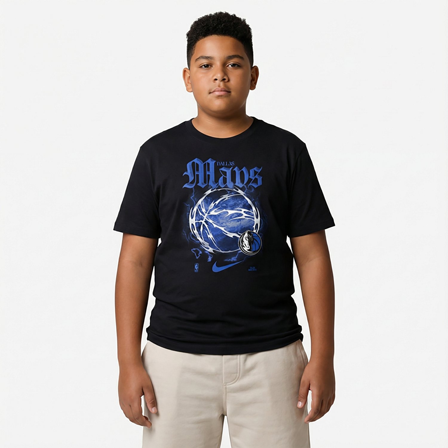 Nike Youth's Dallas Mavericks Courtside '25-'26 Edition Hal OGC Short Sleeve T-shirt - view number 2