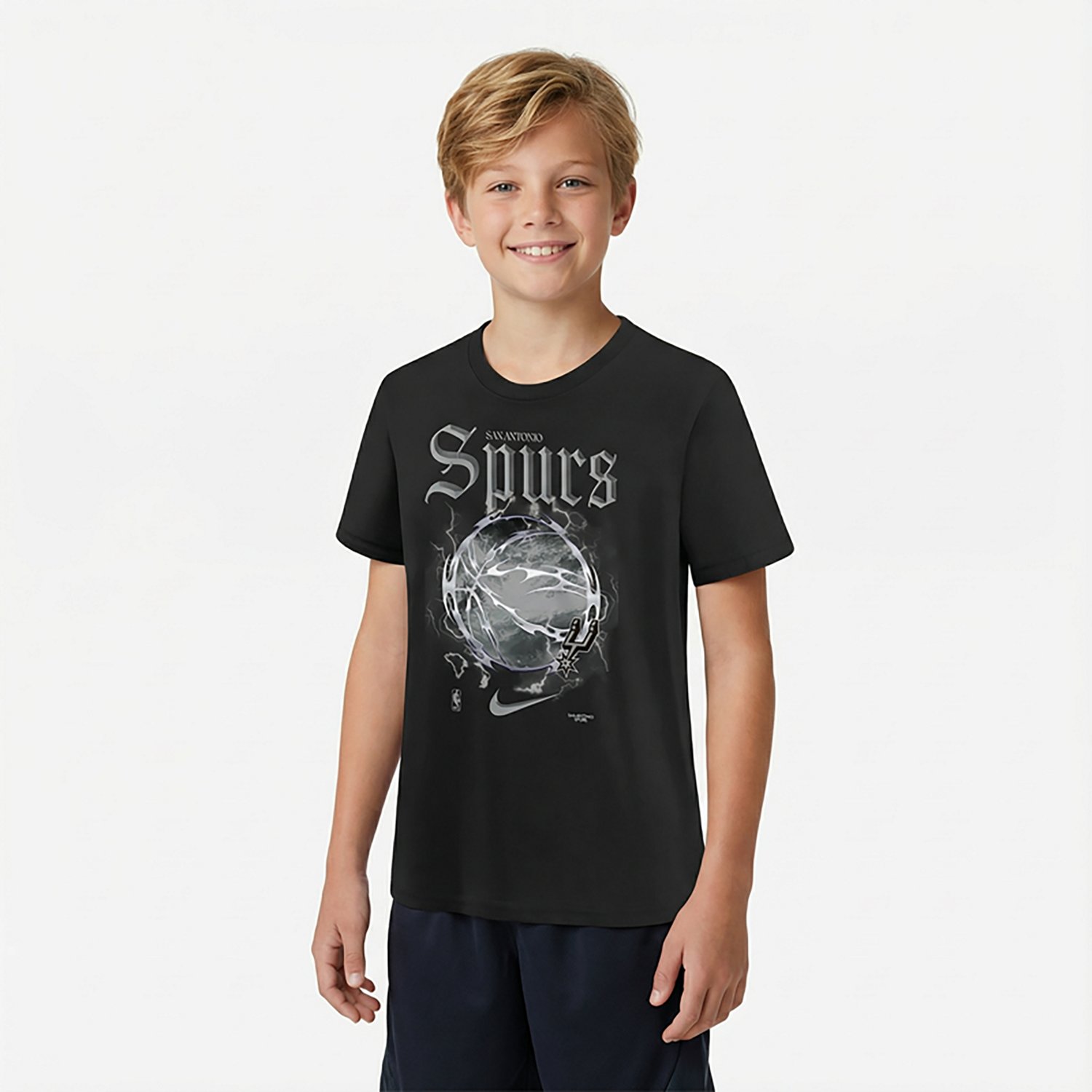 Nike Youth's San Antonio Spurs Courtside '25-'26 Edition Hal OGC Short Sleeve T-shirt - view number 2