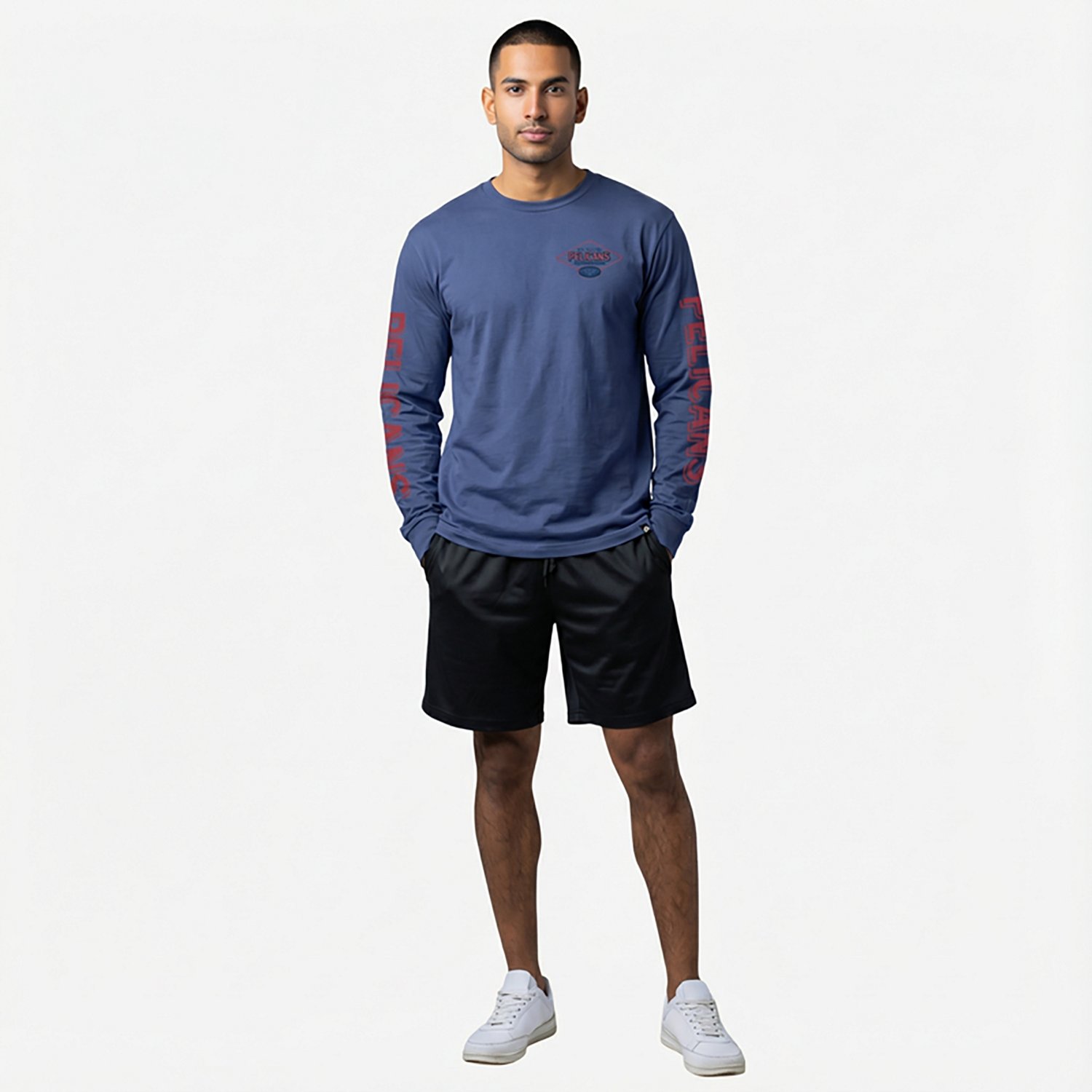 47 Brands Men's New Orleans Pelicans Cairn Ravine Foundation Long Sleeve T-shirt