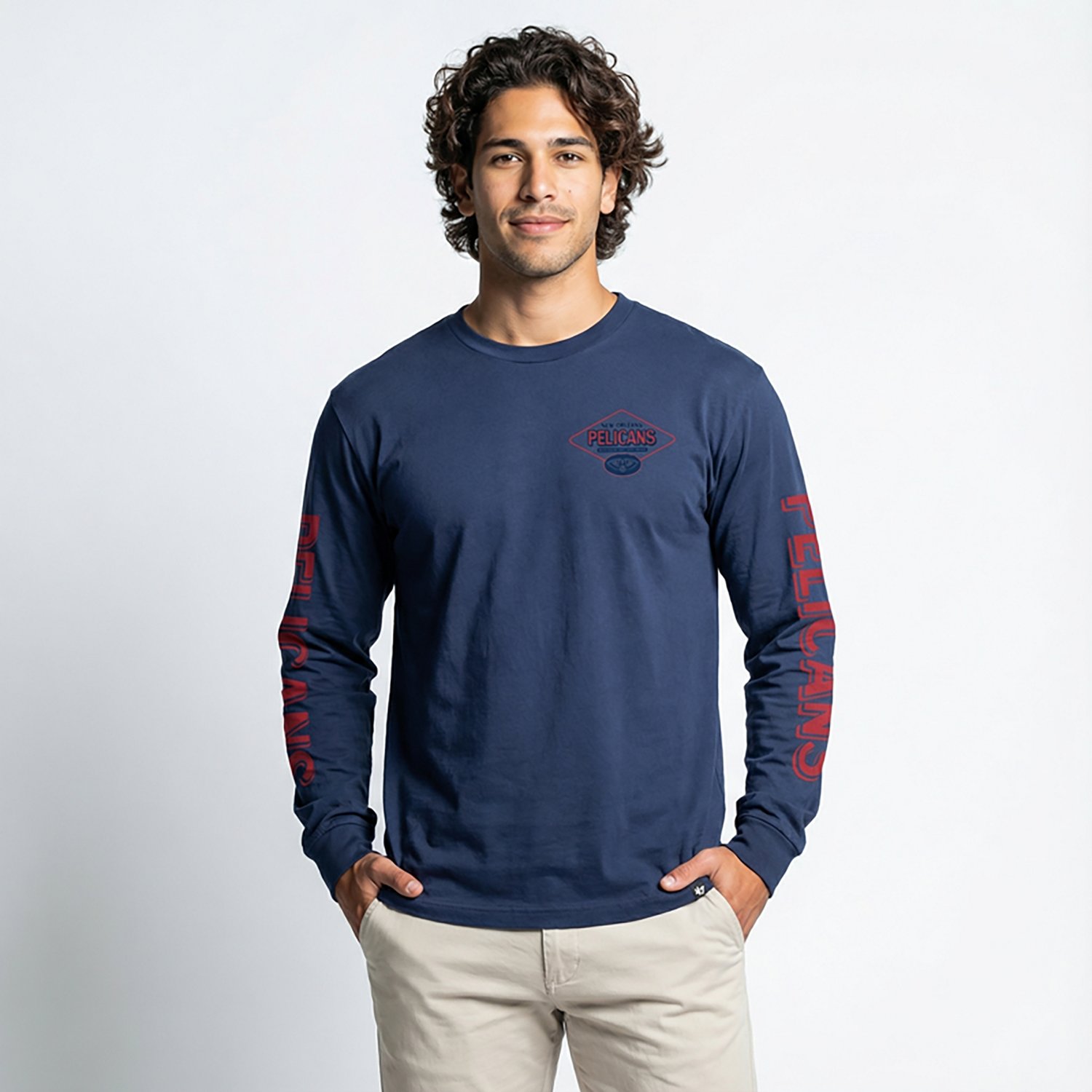 47 Brands Men's New Orleans Pelicans Cairn Ravine Foundation Long Sleeve T-shirt - view number 2