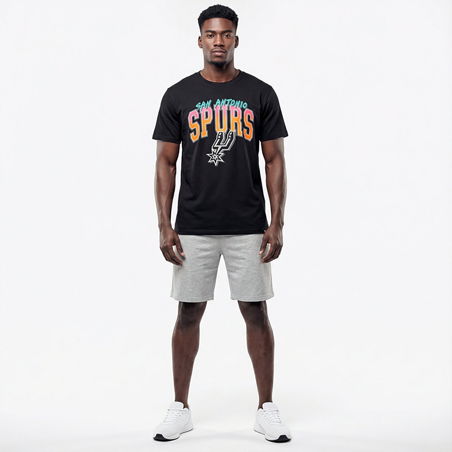 '47 Men's San Antonio Spurs Swish Fade Franklin Short Sleeve T-shirt