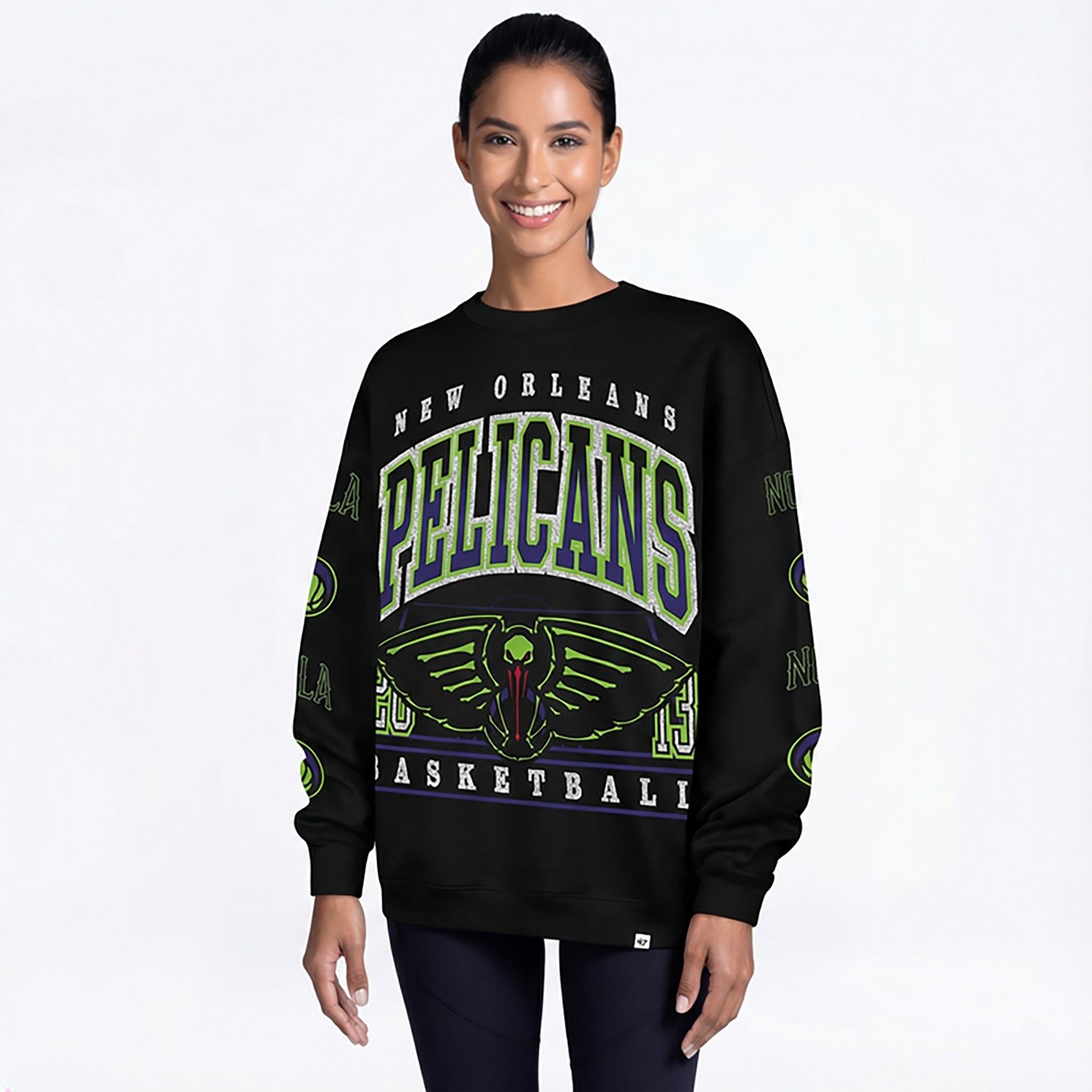 '47 Women's Pelicans Go Big Oversized Fleece Sweatshirt - view number 2