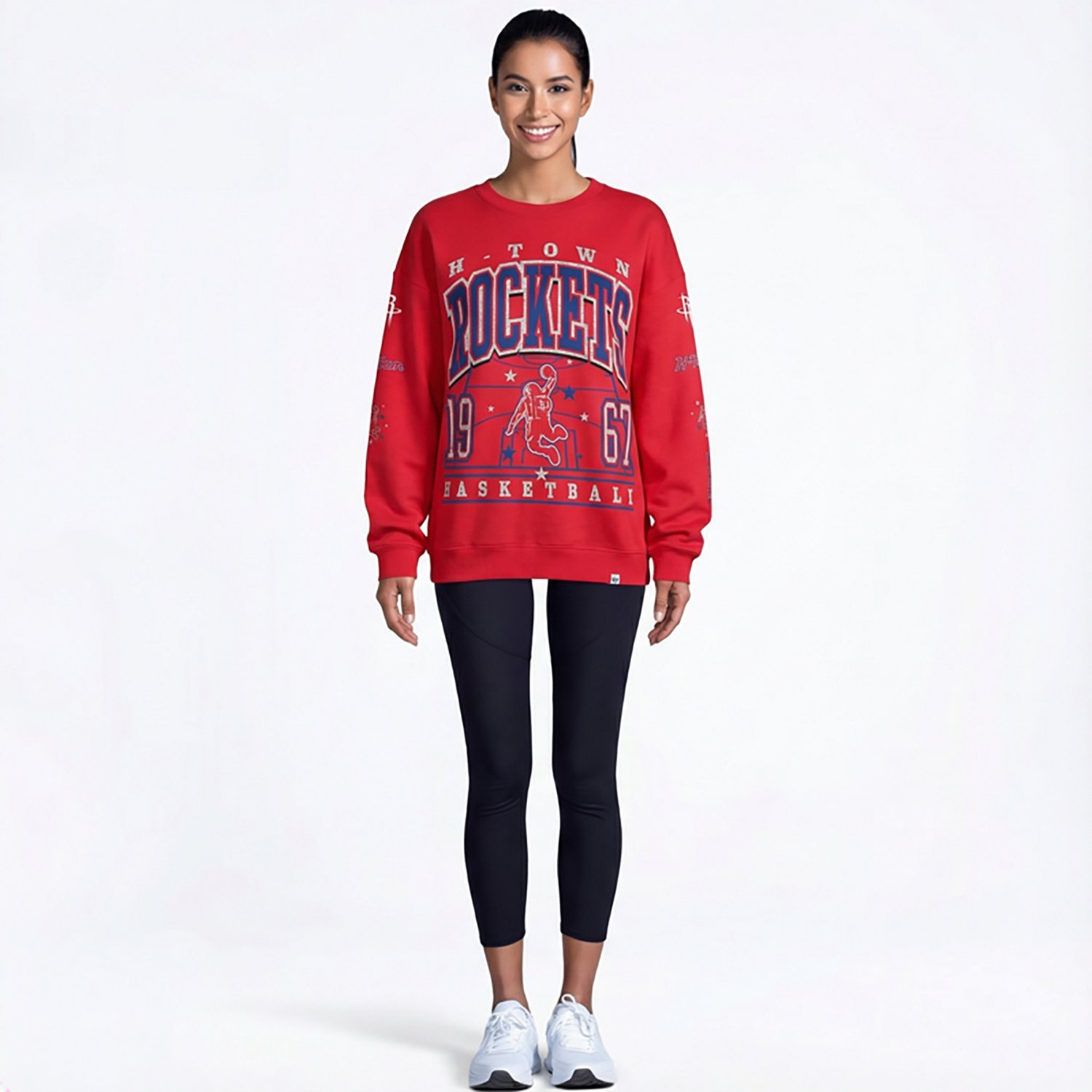 '47 Women's Rockets Go Big Oversized Fleece Sweatshirt