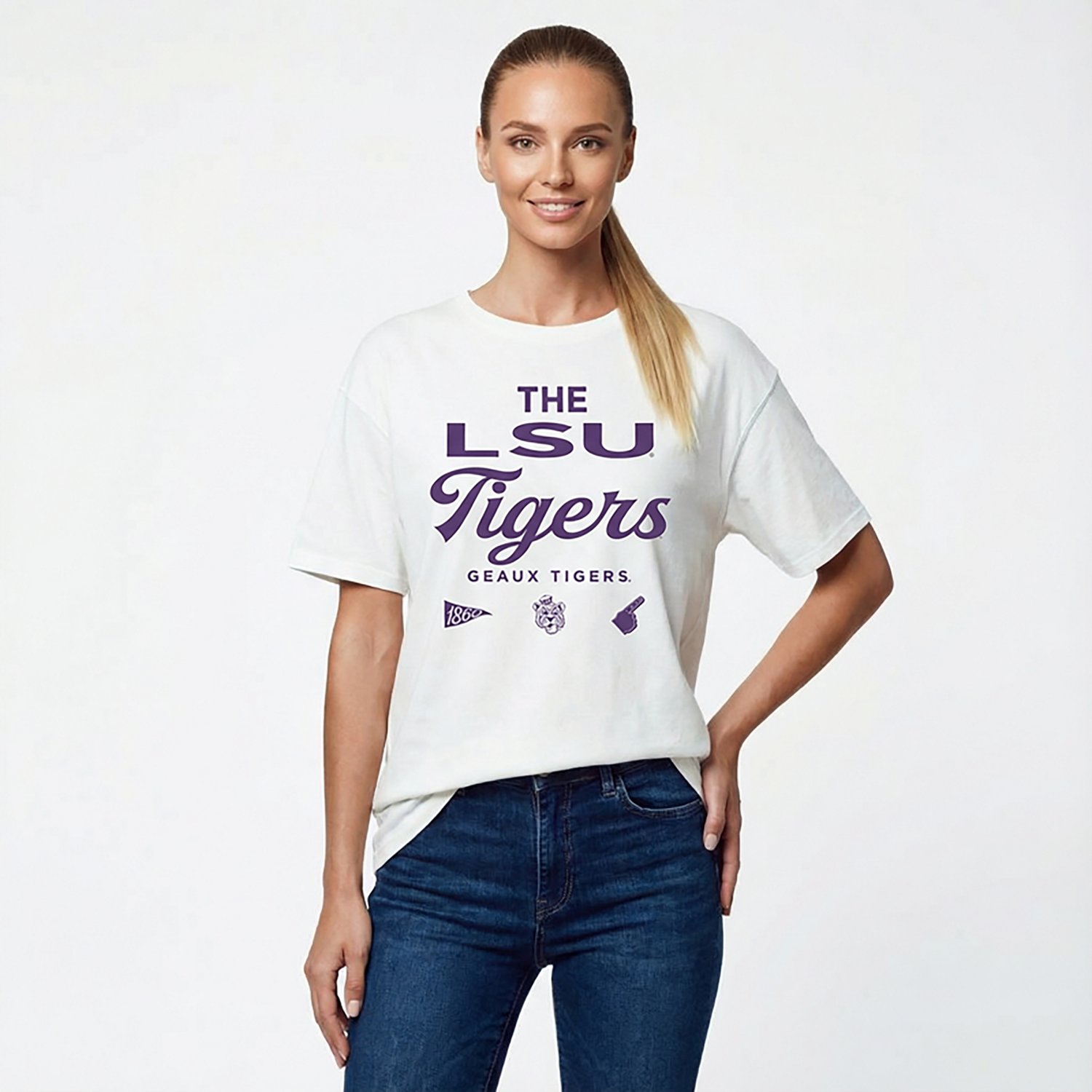 '47 Women's LSU Tigers Show Off Sadie Short Sleeve T-shirt - view number 2