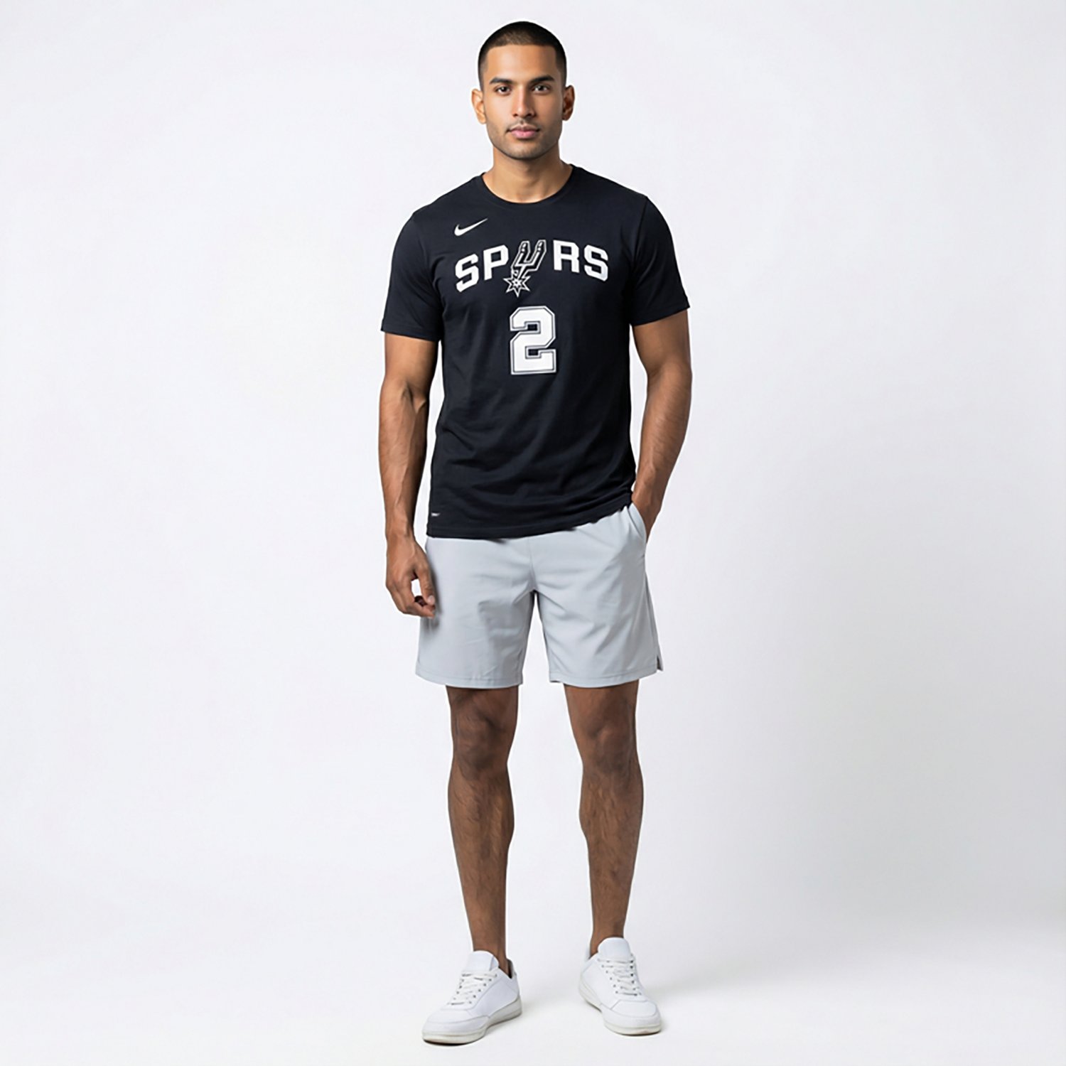 Nike Men's San Antonio Spurs Dylan Harper Essential Name and Number Short Sleeve T-shirt