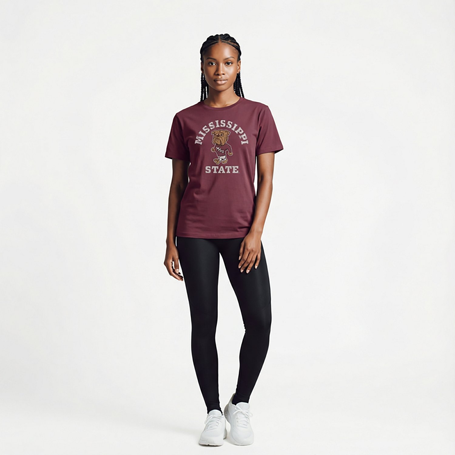 Retro Brand Women’s Mississippi State University Vault Mascot Arch Boxy T-shirt