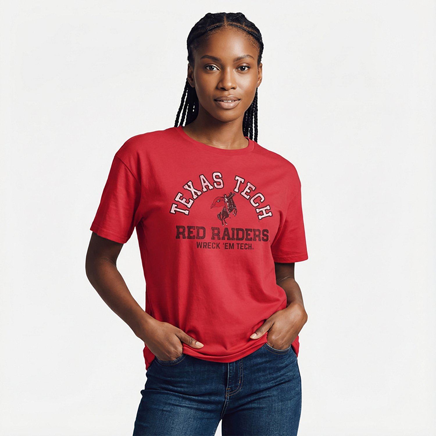 Retro Brand Women’s Texas Tech University School Arch Wreck Em Meet and Greet T-shirt - view number 2