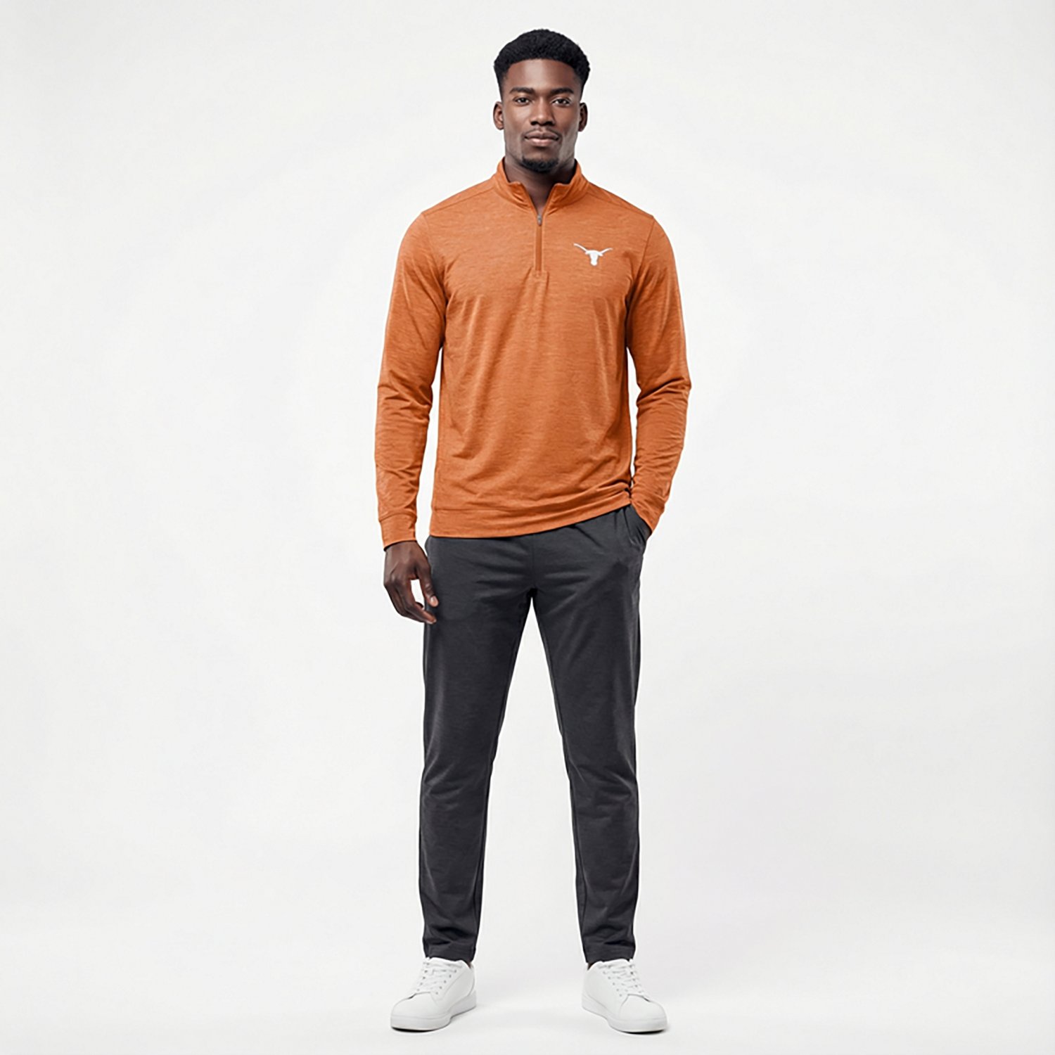 Antigua Men's University of Texas Bright 1/4-Zip Pullover Top